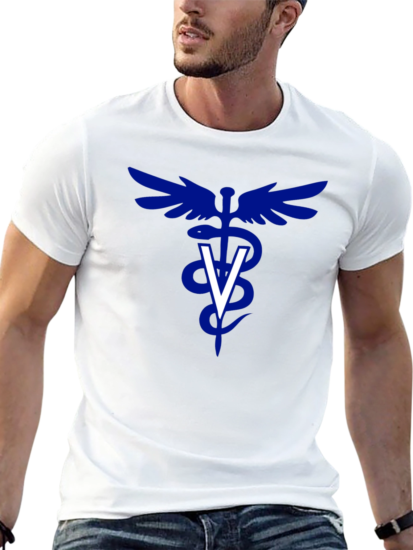 Vet Caduceus T-Shirt - Classic Symbol Tee