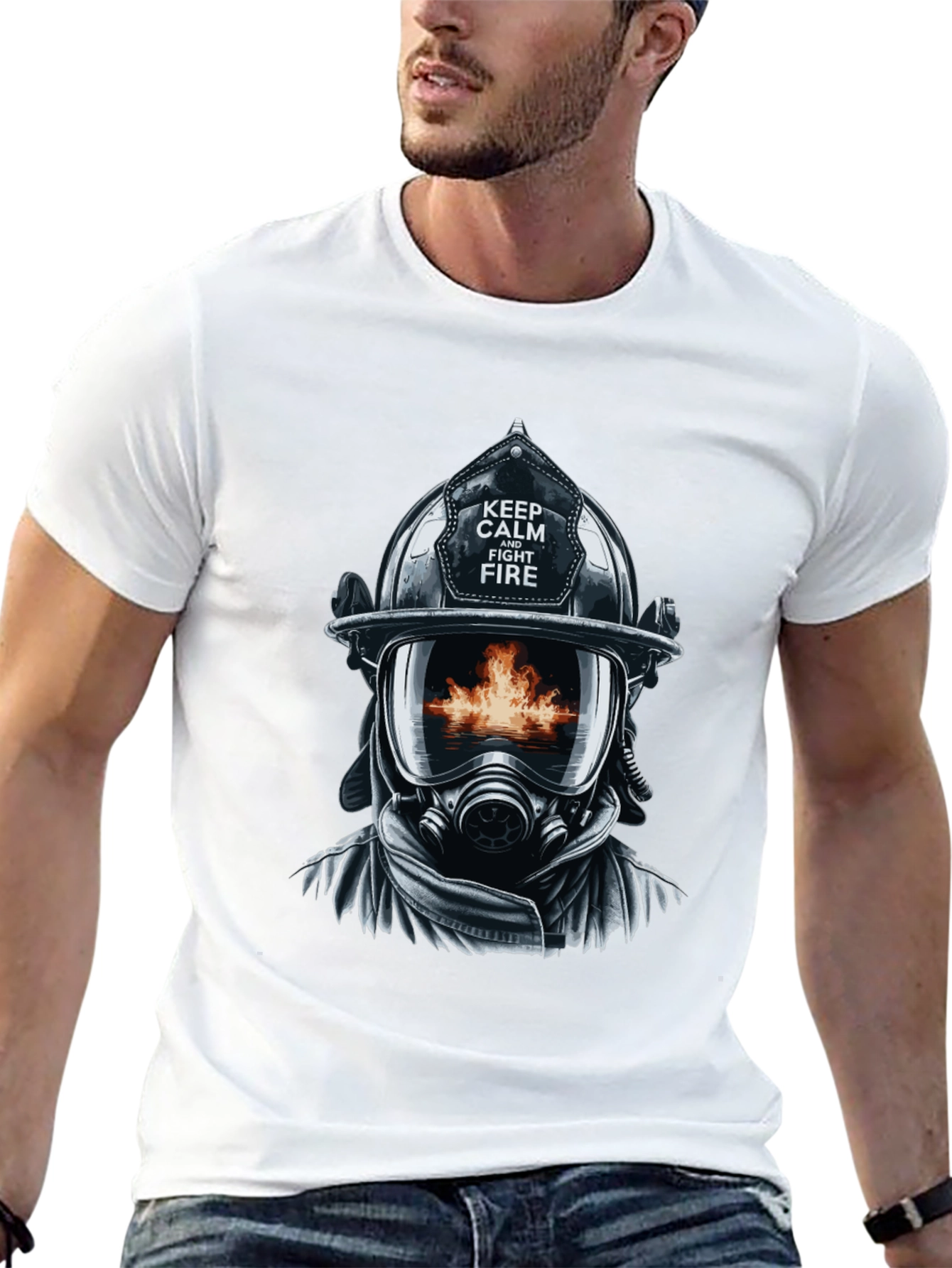 Firefighter Graphic Tee: Keep Calm & Fight Fire