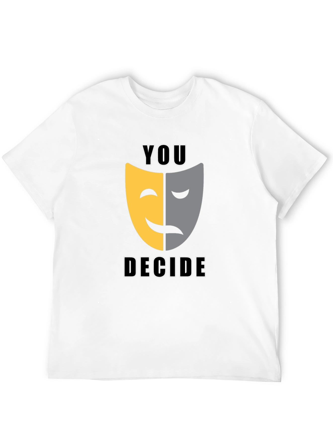 You Decide T-Shirt: Comedy Tragedy Mask Graphic Tee