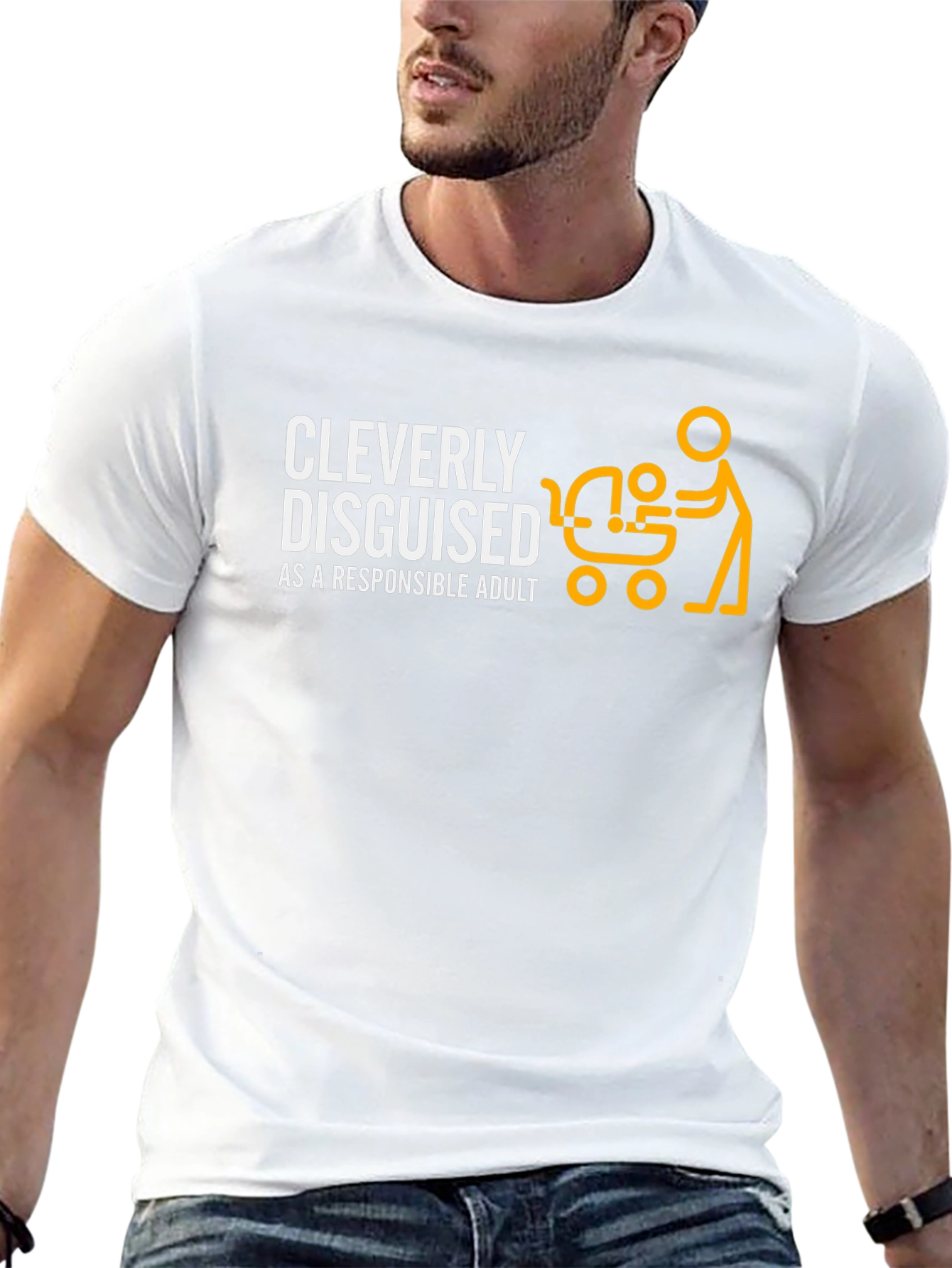 Cleverly Disguised Responsible Adult T-Shirt - Fun Dad Tee