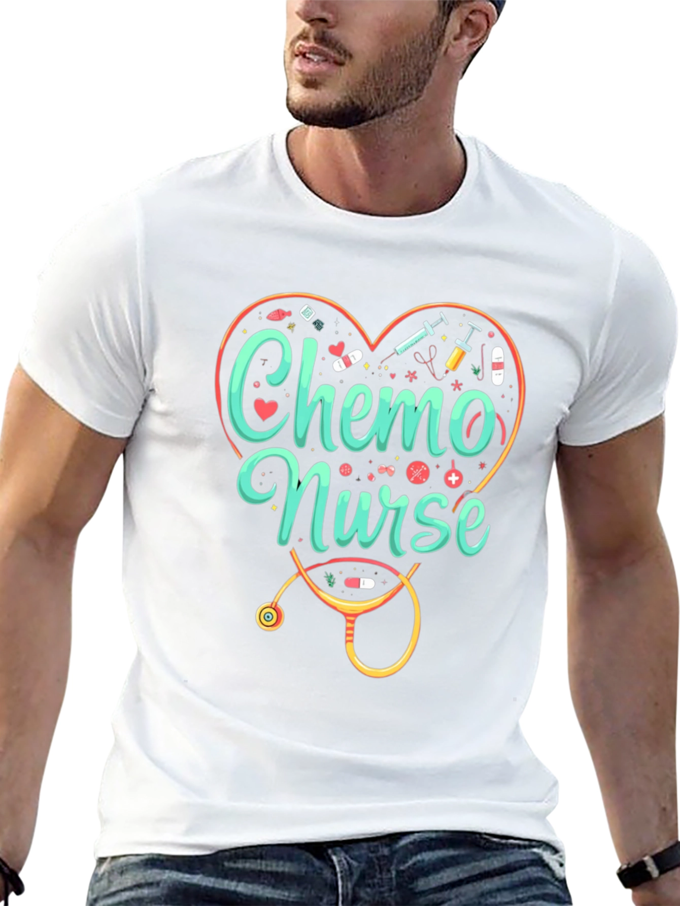 Chemo Nurse Graphic T-Shirt - Medical Profession Tee