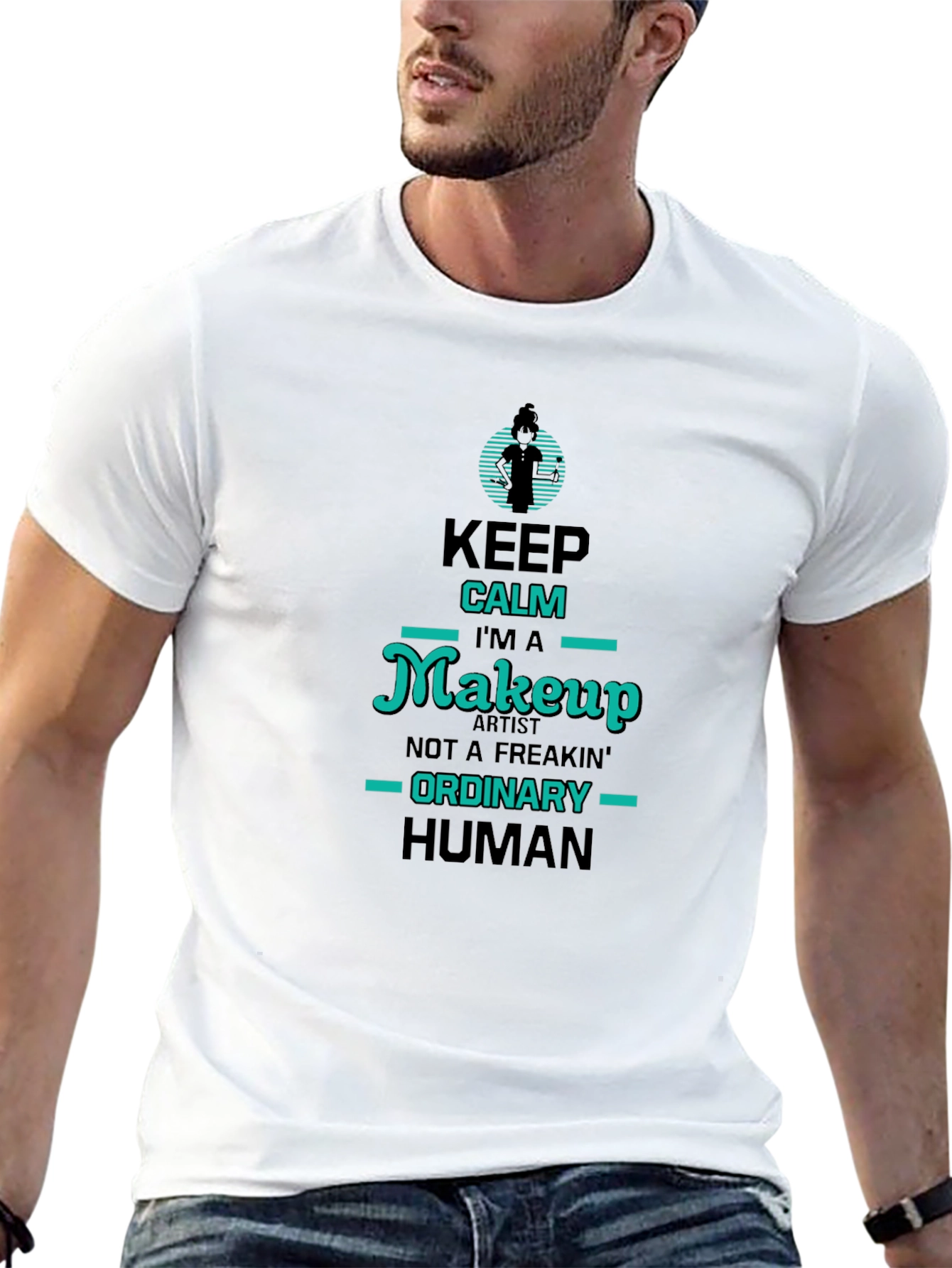 Keep Calm Makeup Artist Black Graphic T-Shirt