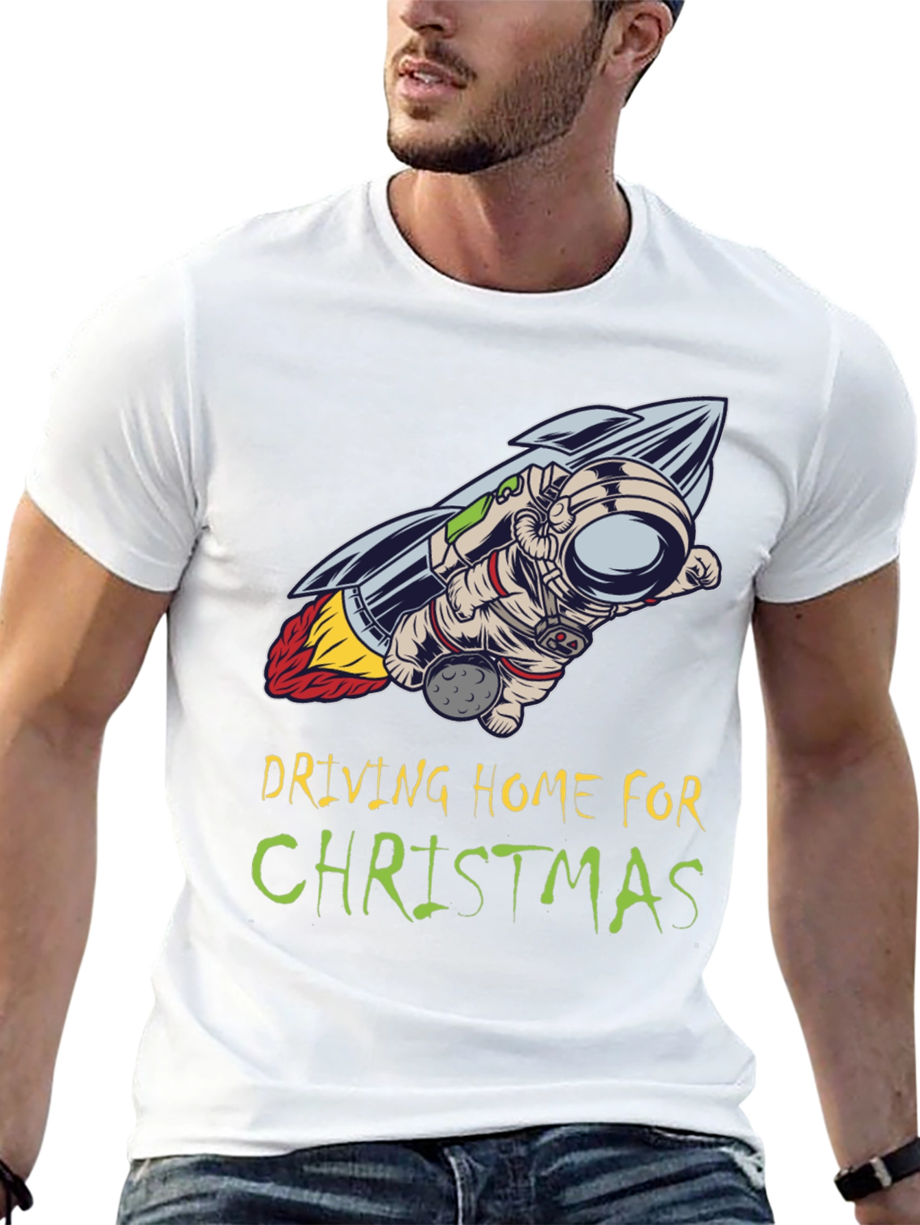 Driving Home For Christmas Astronaut T-Shirt