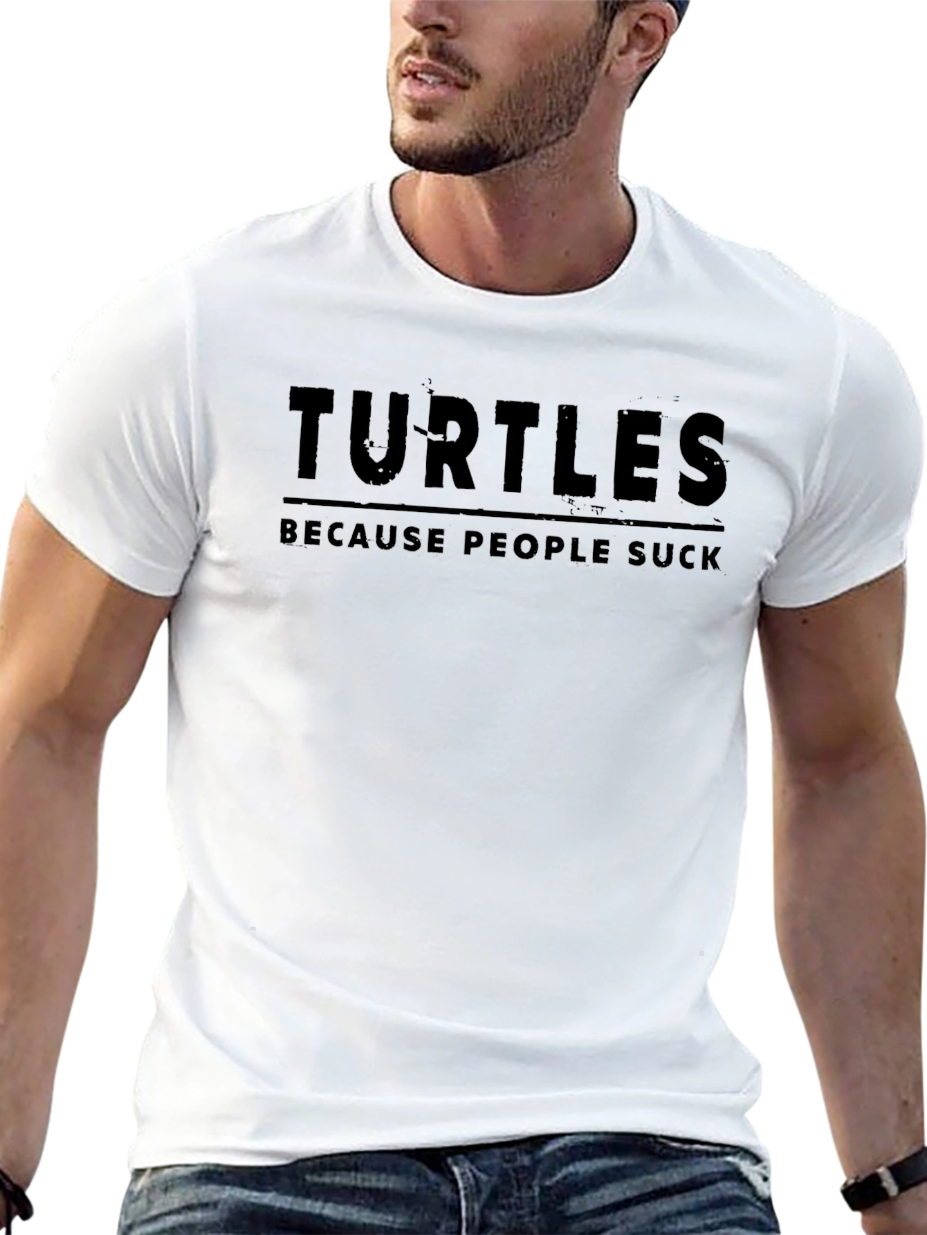 Turtles Because People Suck Graphic Tee