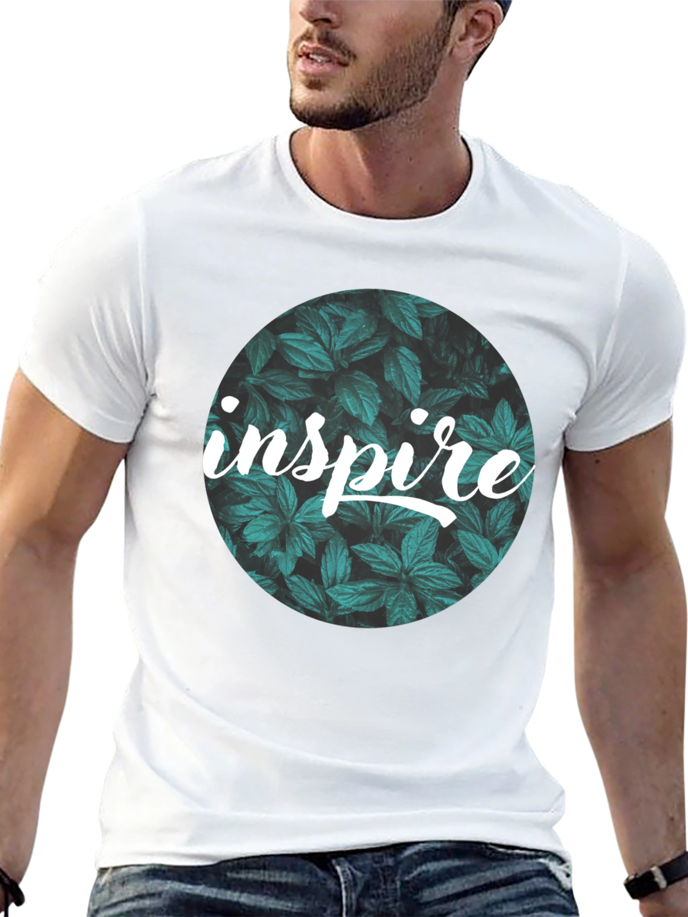 Inspire Leaf Graphic T-Shirt - Stylish Comfort