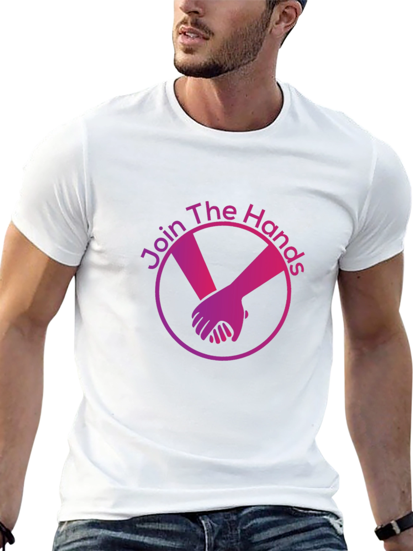 Join The Hands Black Graphic T-Shirt