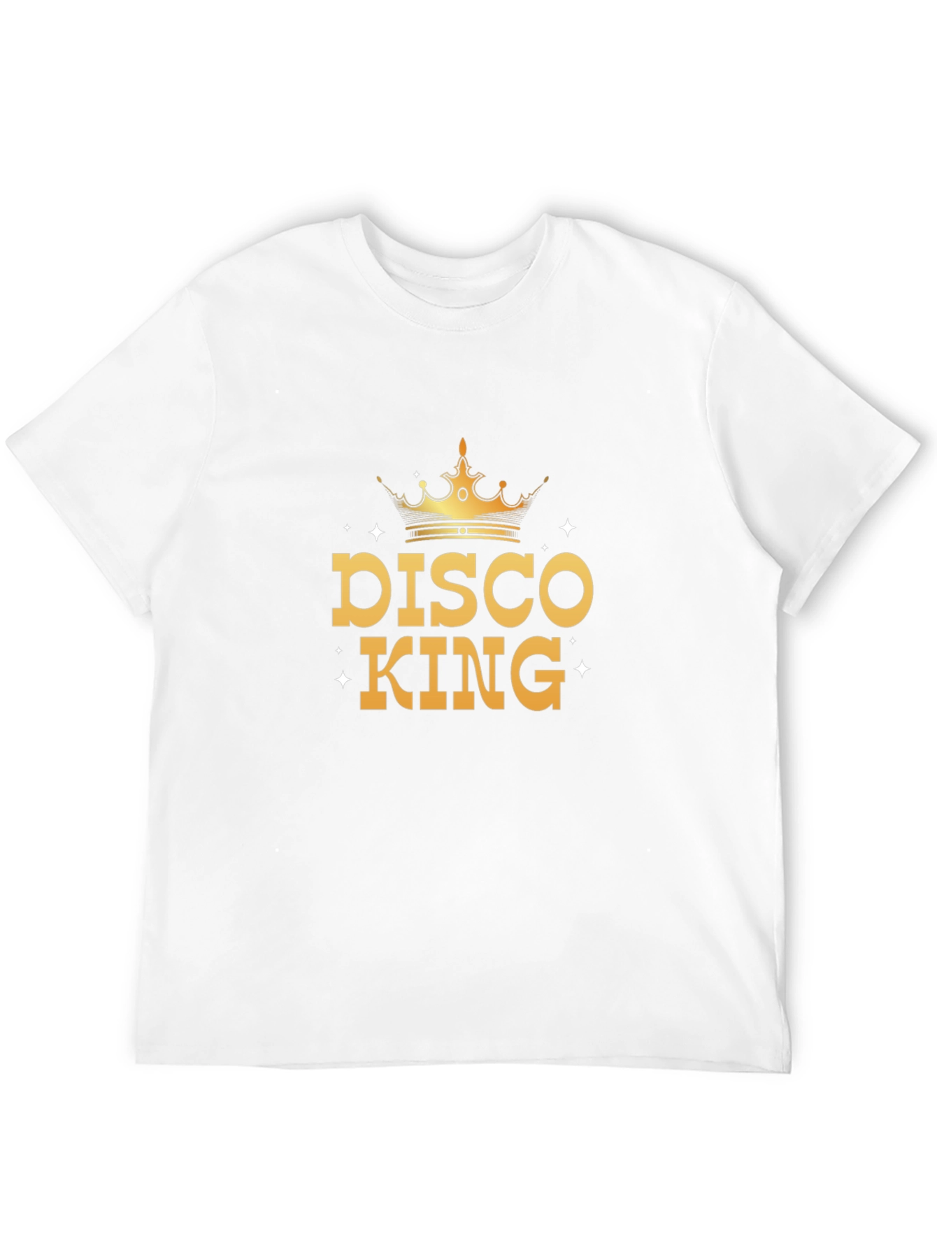 Disco King Black T-Shirt with Gold Crown Design
