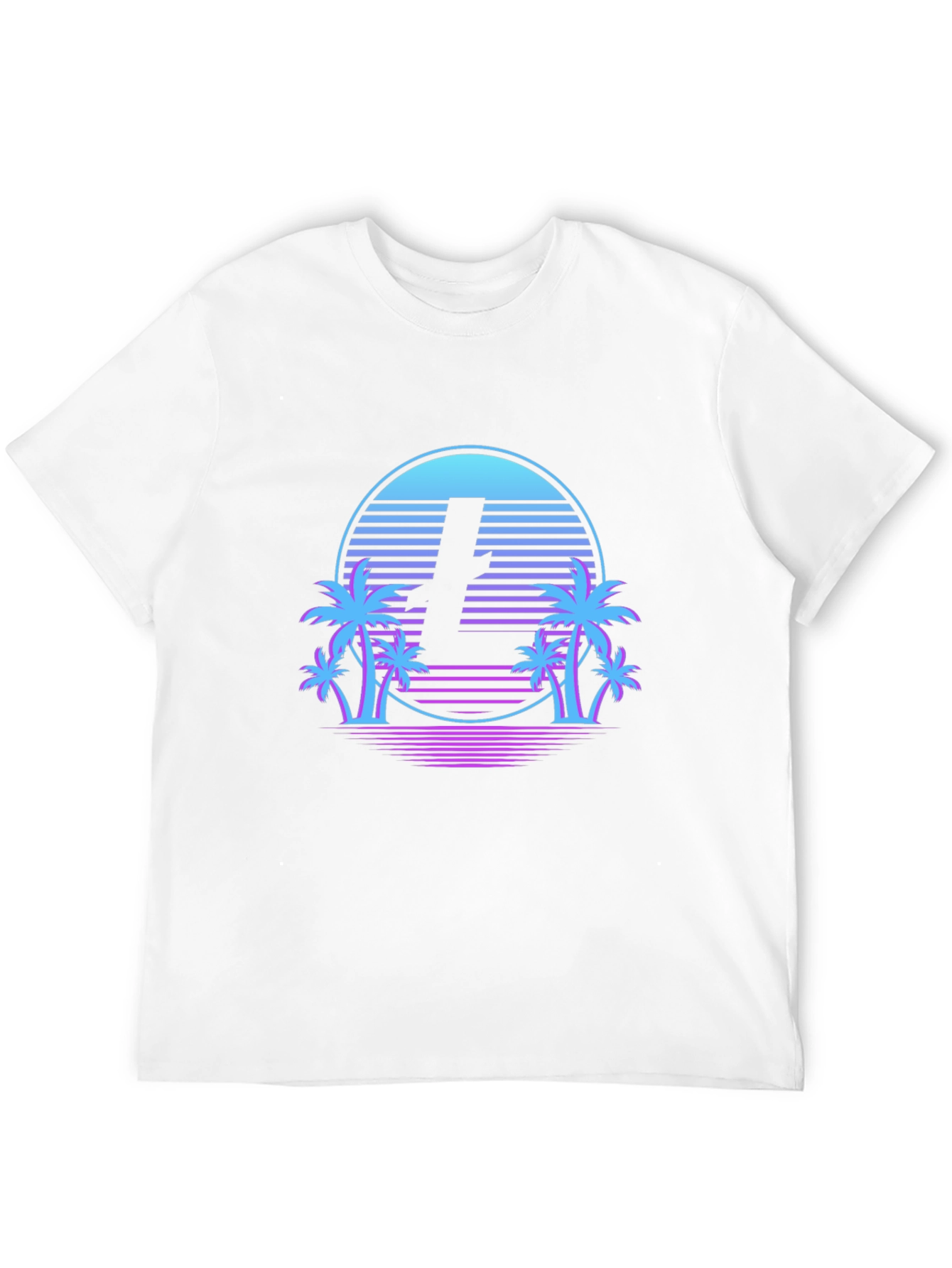 Retro Palm Tee - Litecoin Sunset T-Shirt