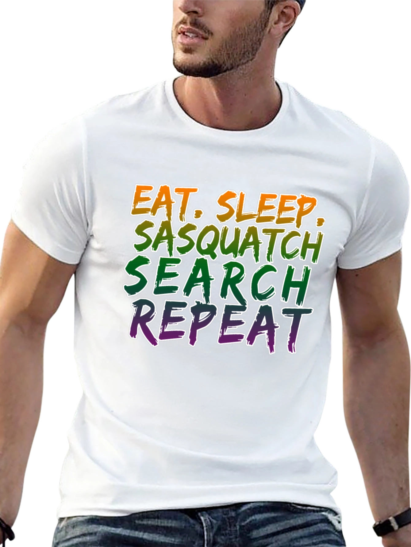 Sasquatch Search Black Graphic Tee