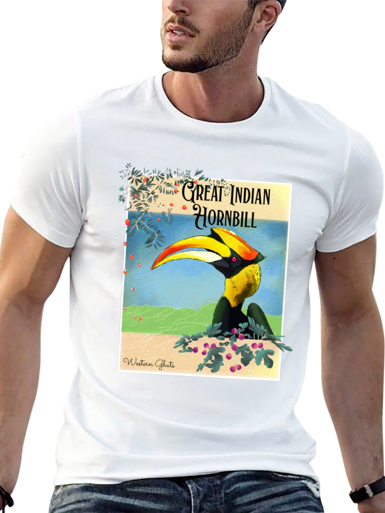 Great Indian Hornbill Graphic Tee