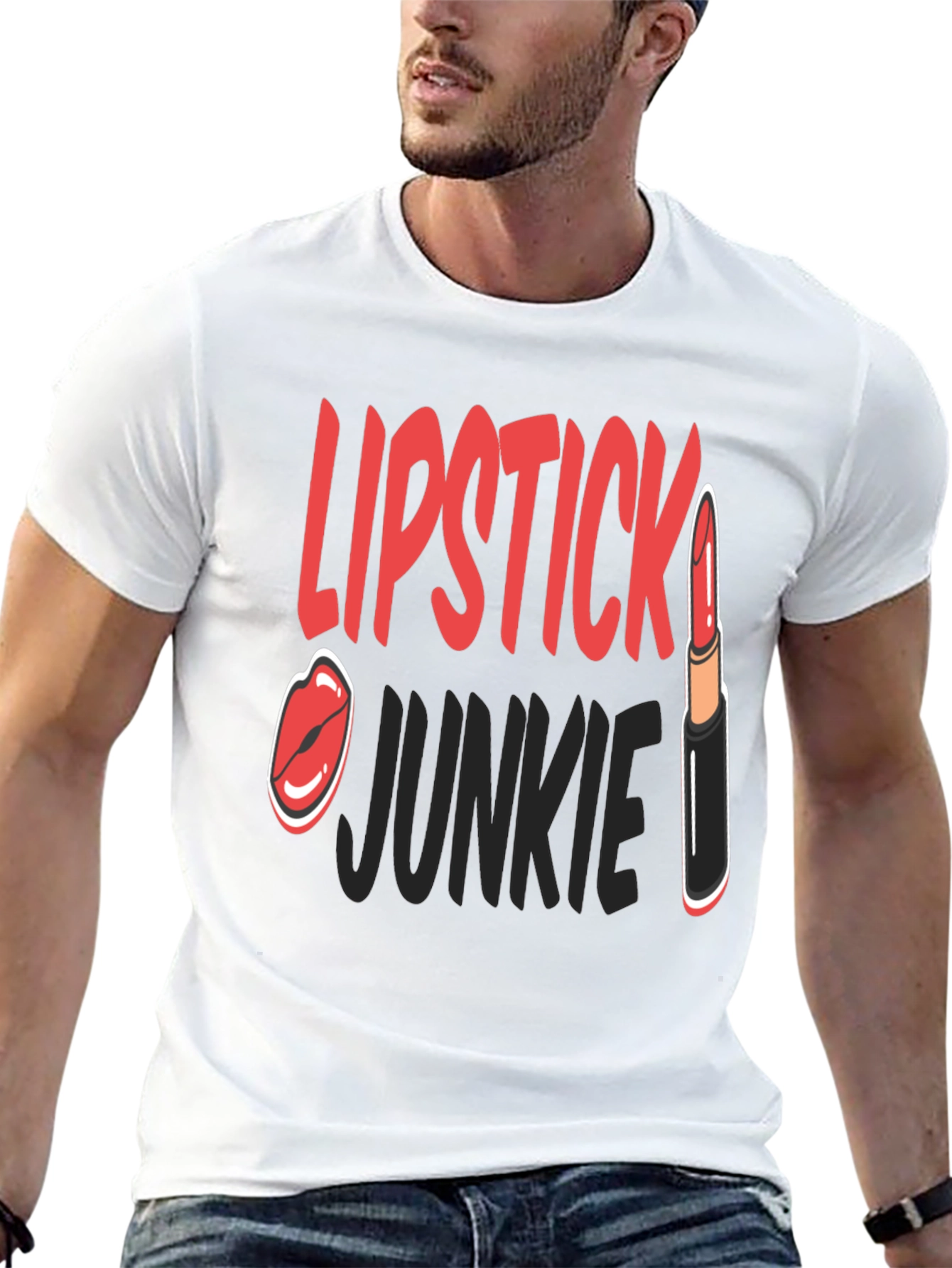 Lipstick Junkie Graphic T-Shirt - Fashion Tee