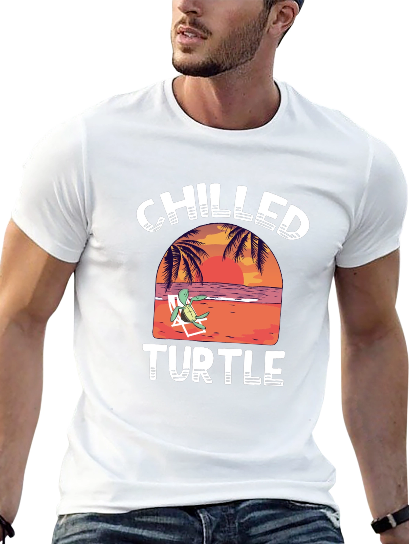 Chilled Turtle Graphic T-Shirt - Black Cotton Tee