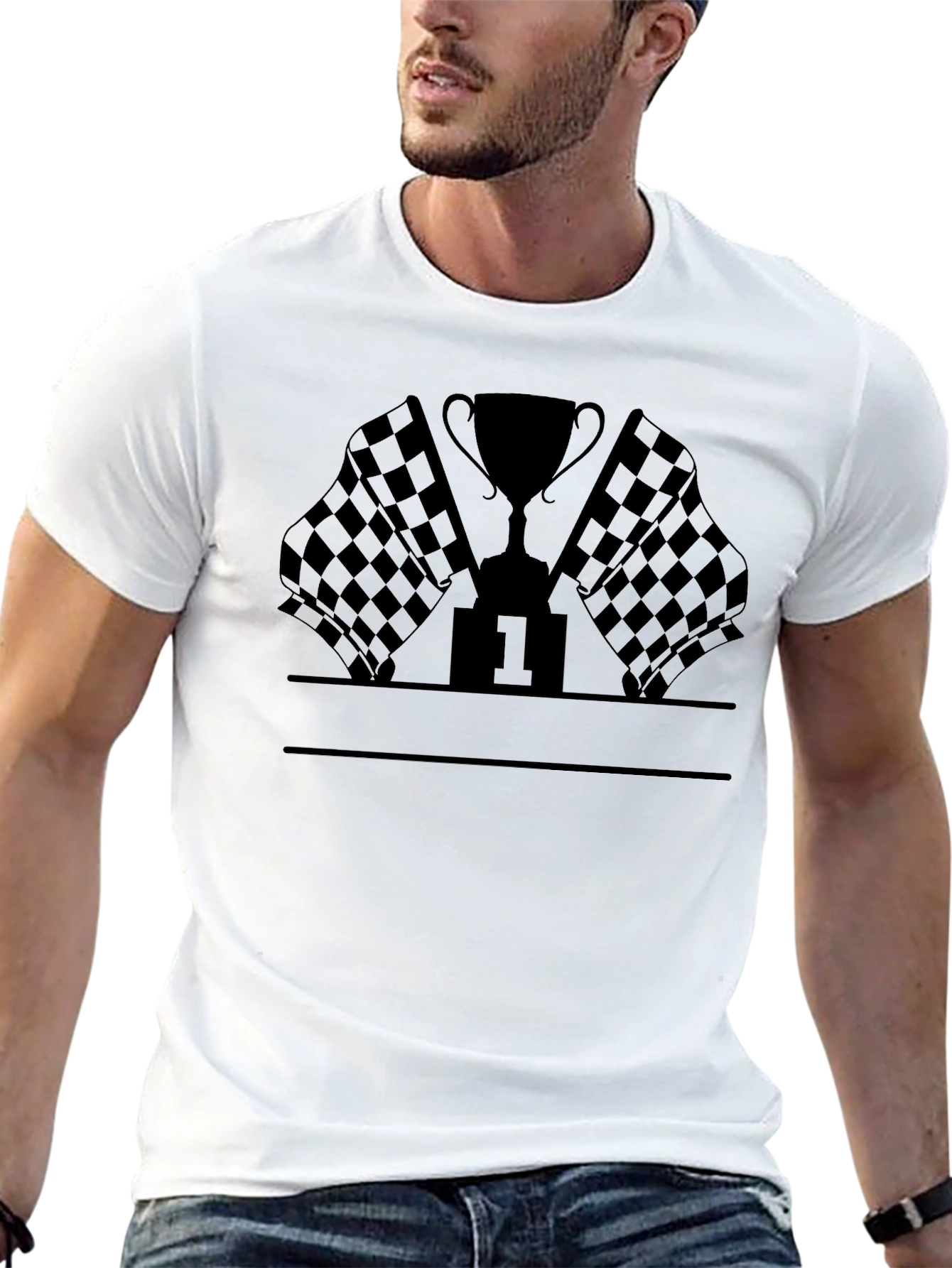 Racing Trophy T-Shirt - Black Motorsport Tee