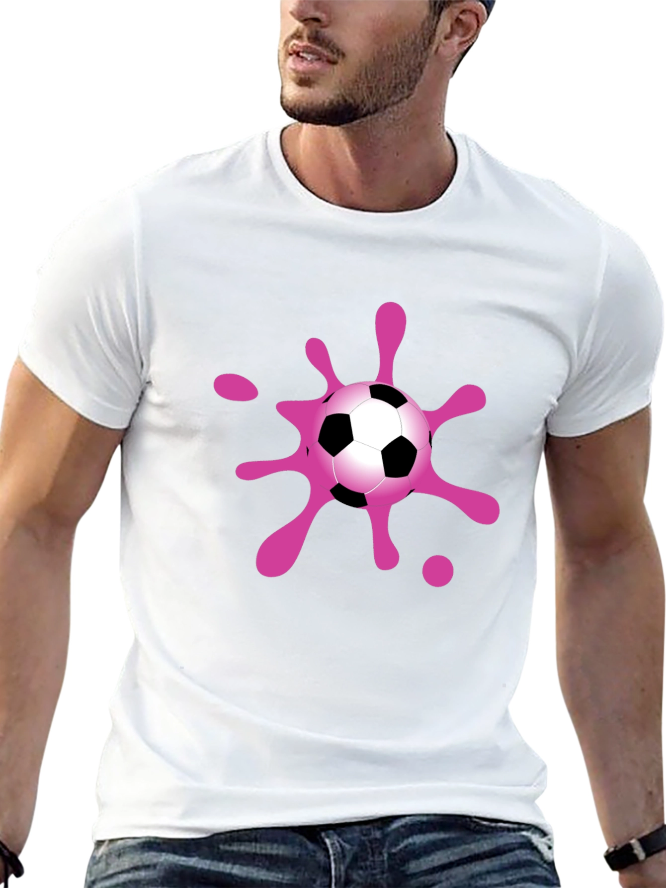 Soccer Splash T-Shirt - Black Cotton Blend