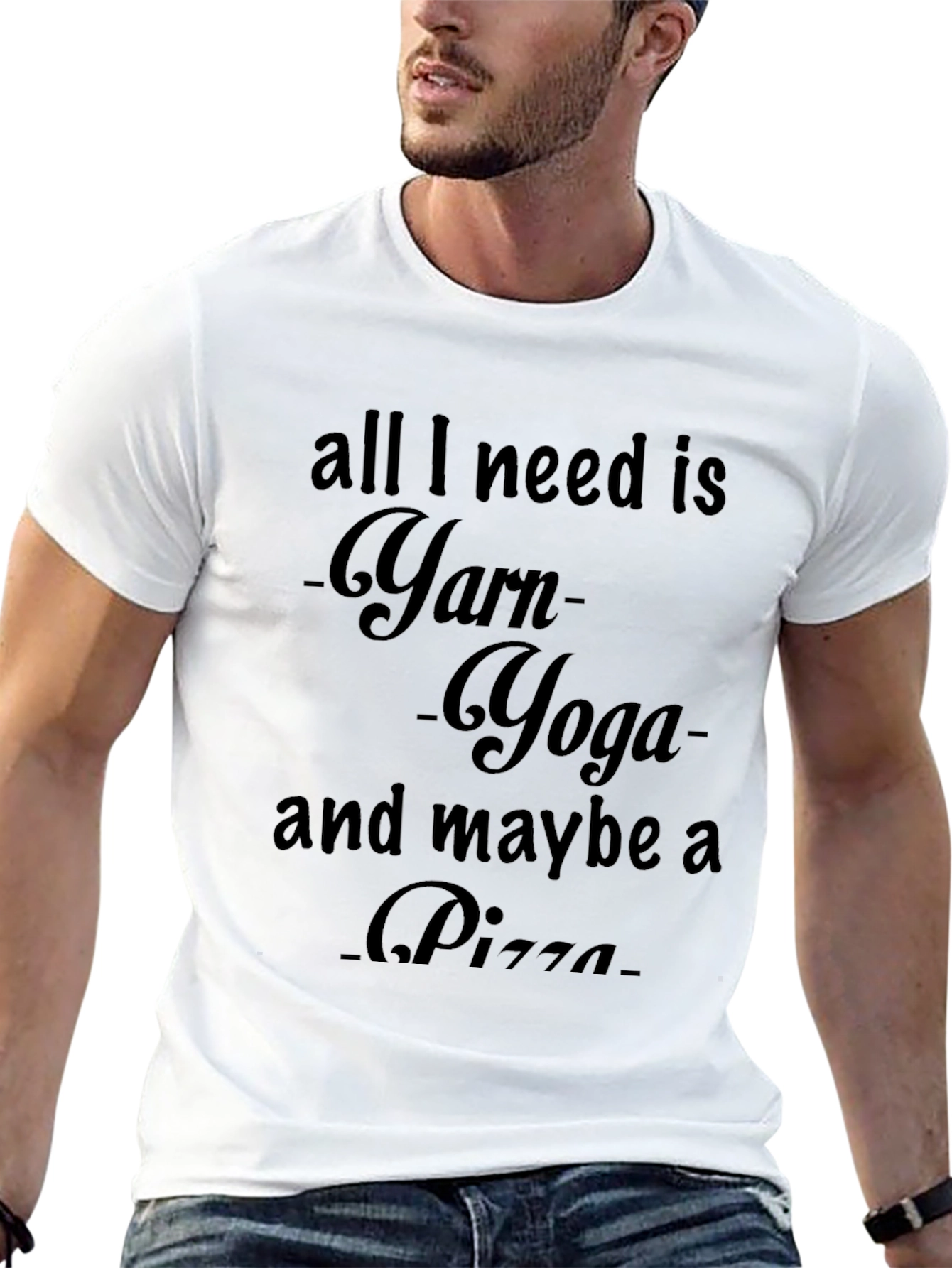 Yarn Yoga Pizza T-Shirt Knitters Tee