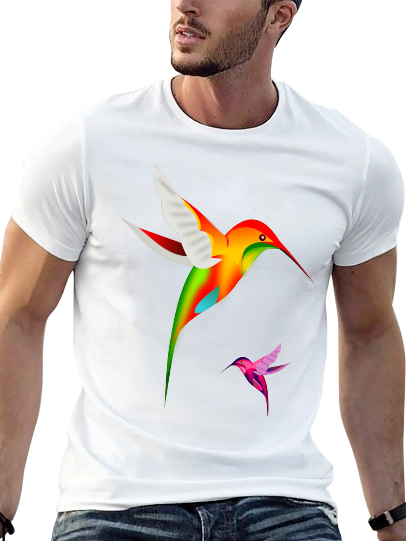 Hummingbird Graphic Black T-Shirt