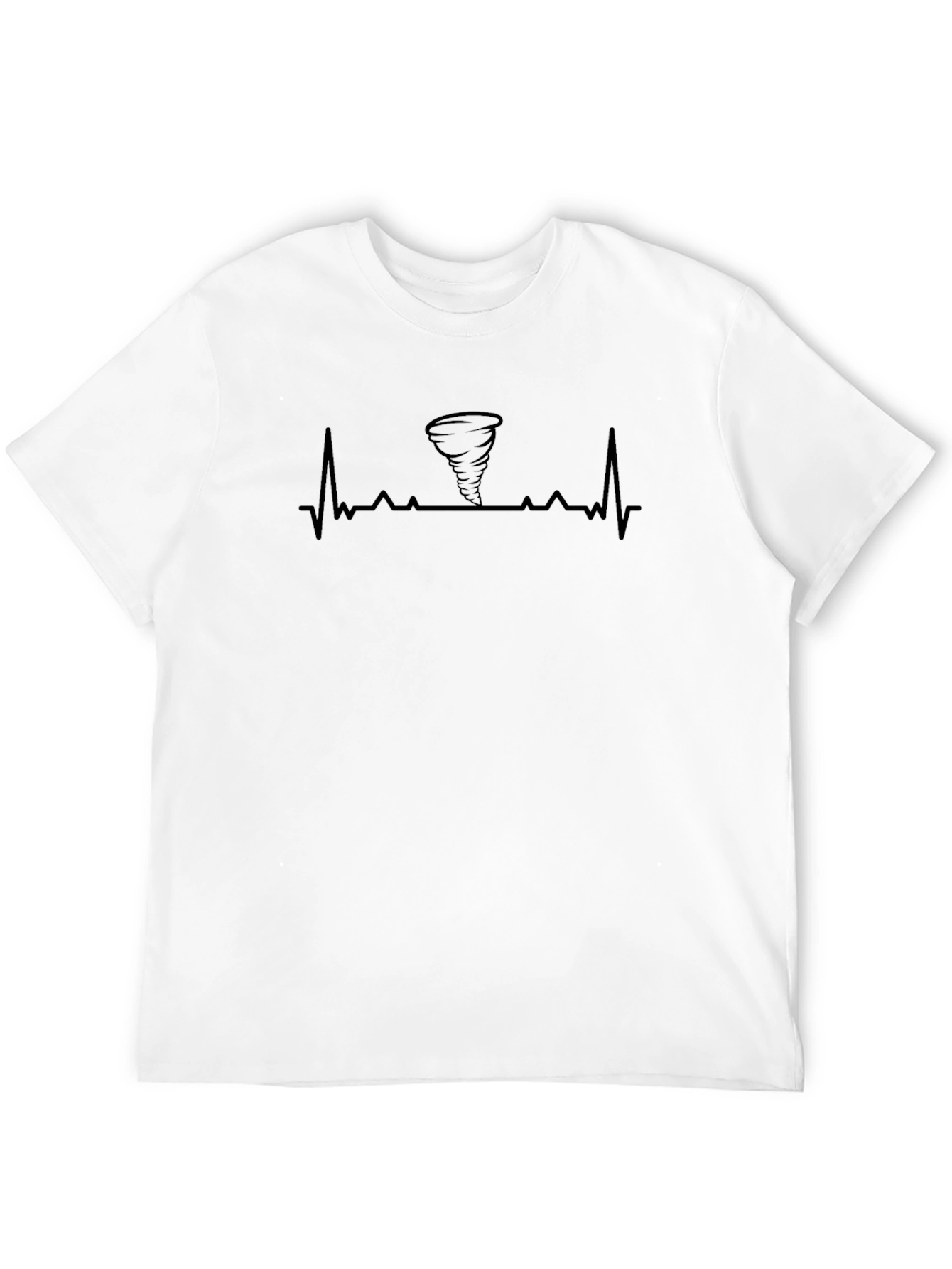 Tornado Heartbeat Graphic Tee - Black