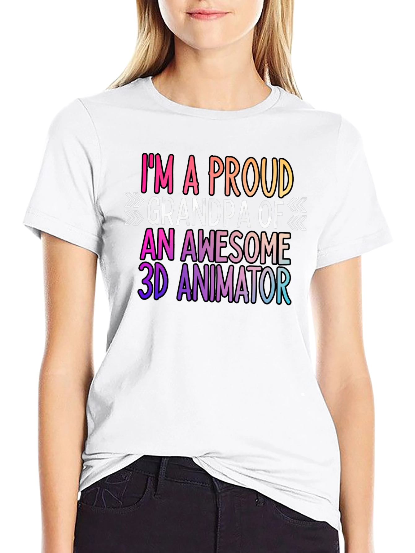 Proud Grandpa of an Awesome 3D Animator T-Shirt