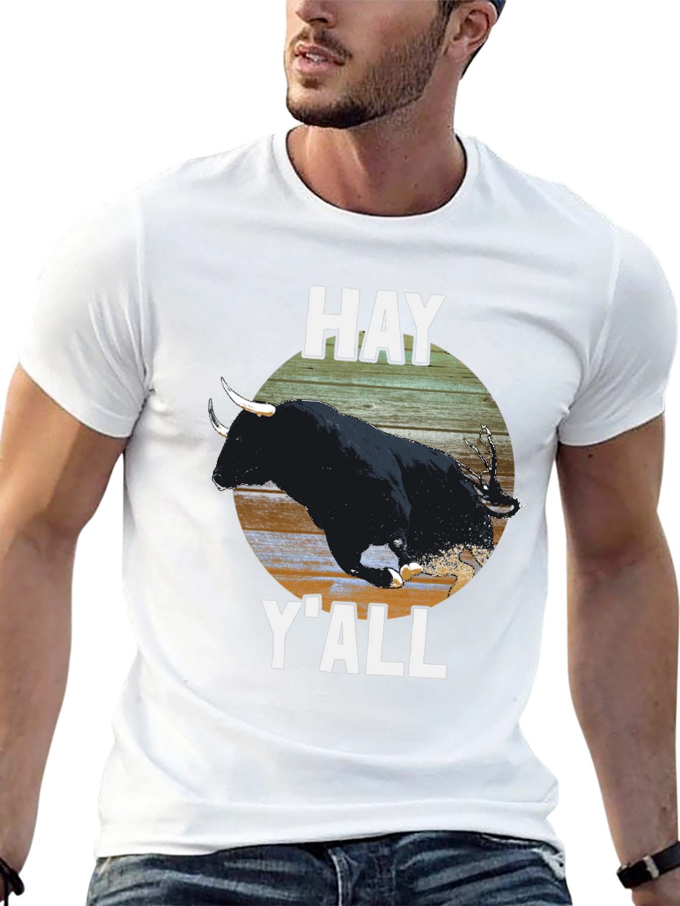 Hay Yall Bull Graphic Tee