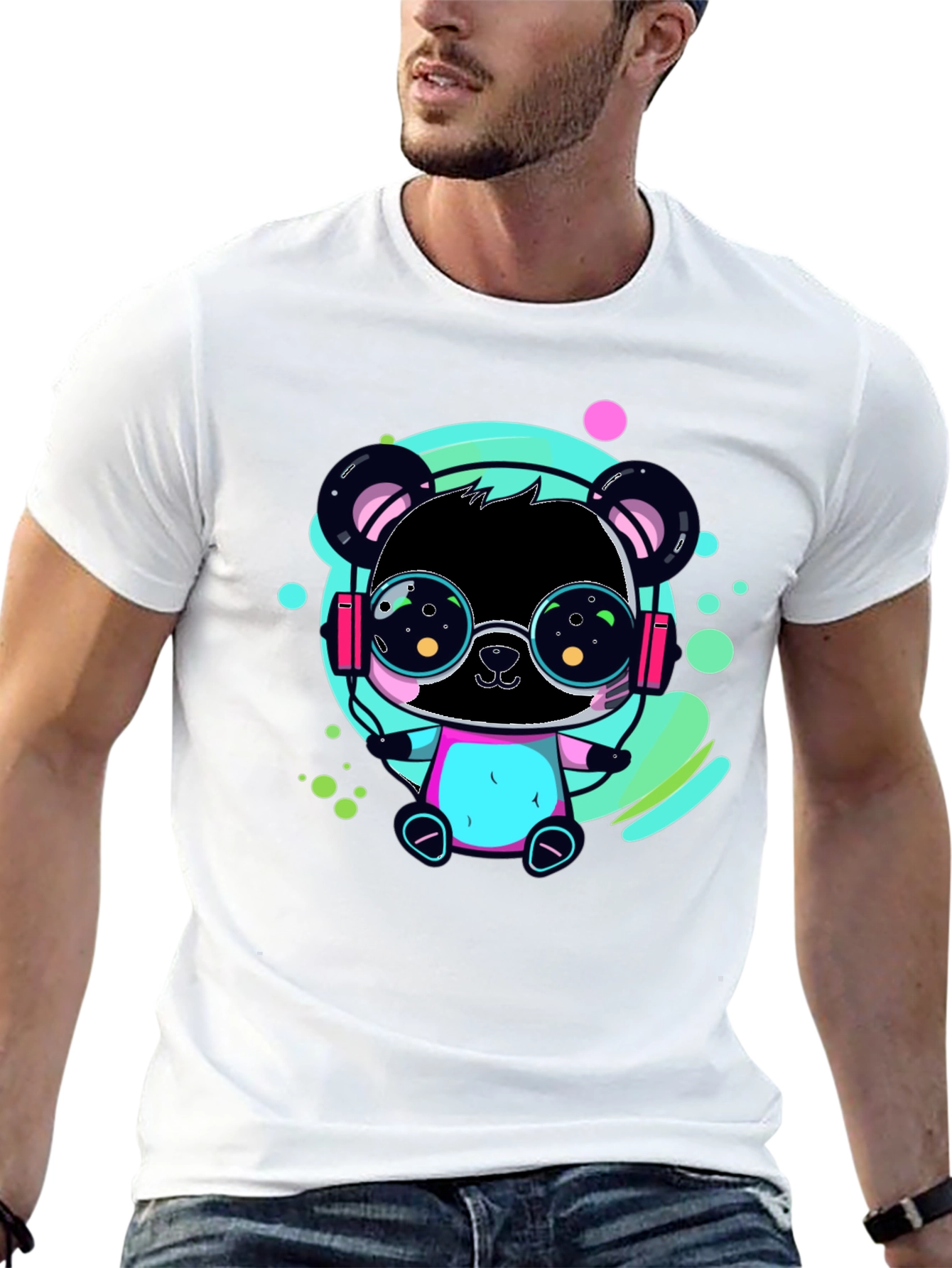 Neon Panda Graphic Tee