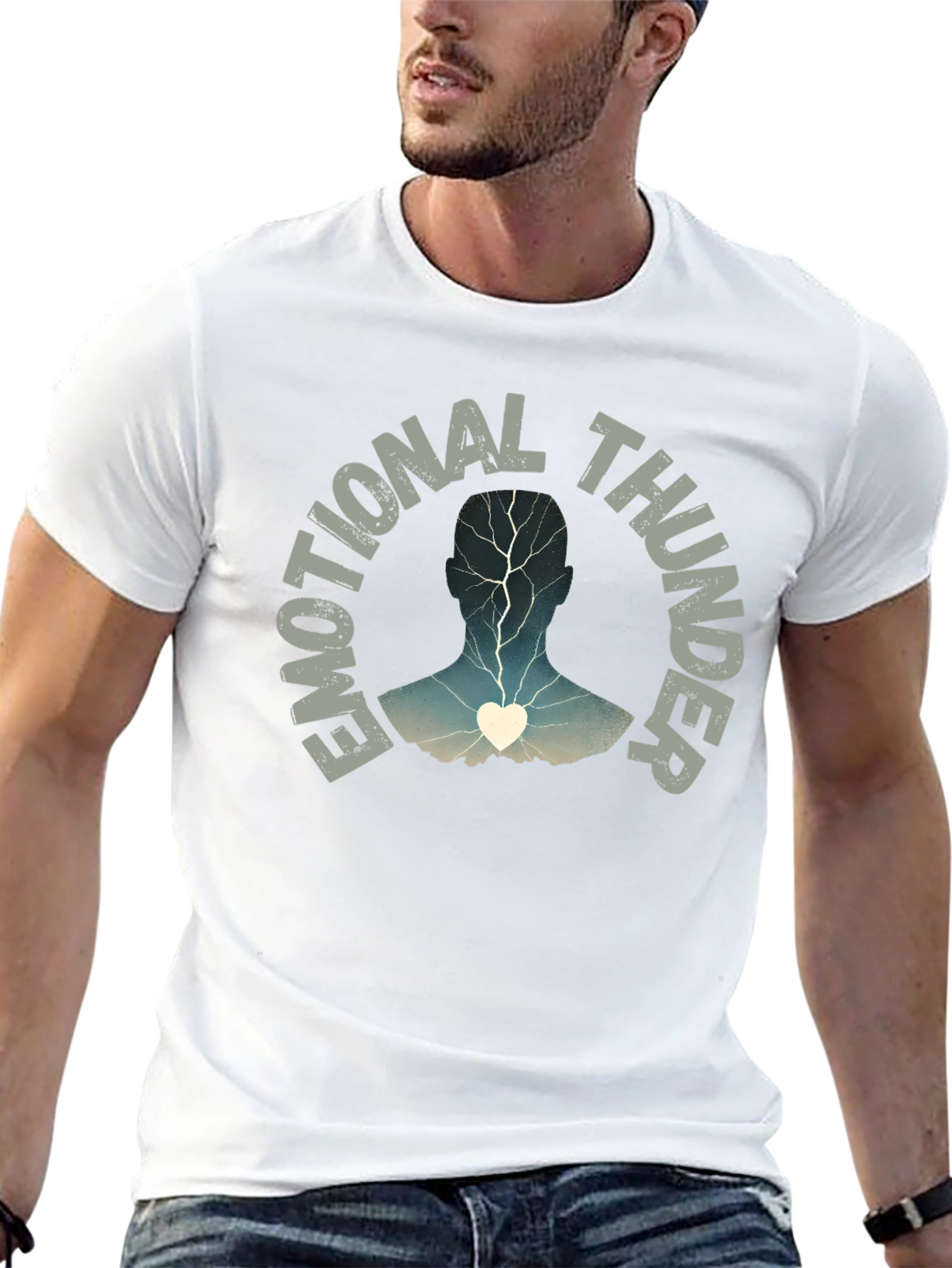 Emotional Thunder T-Shirt: Expressive Graphic Tee