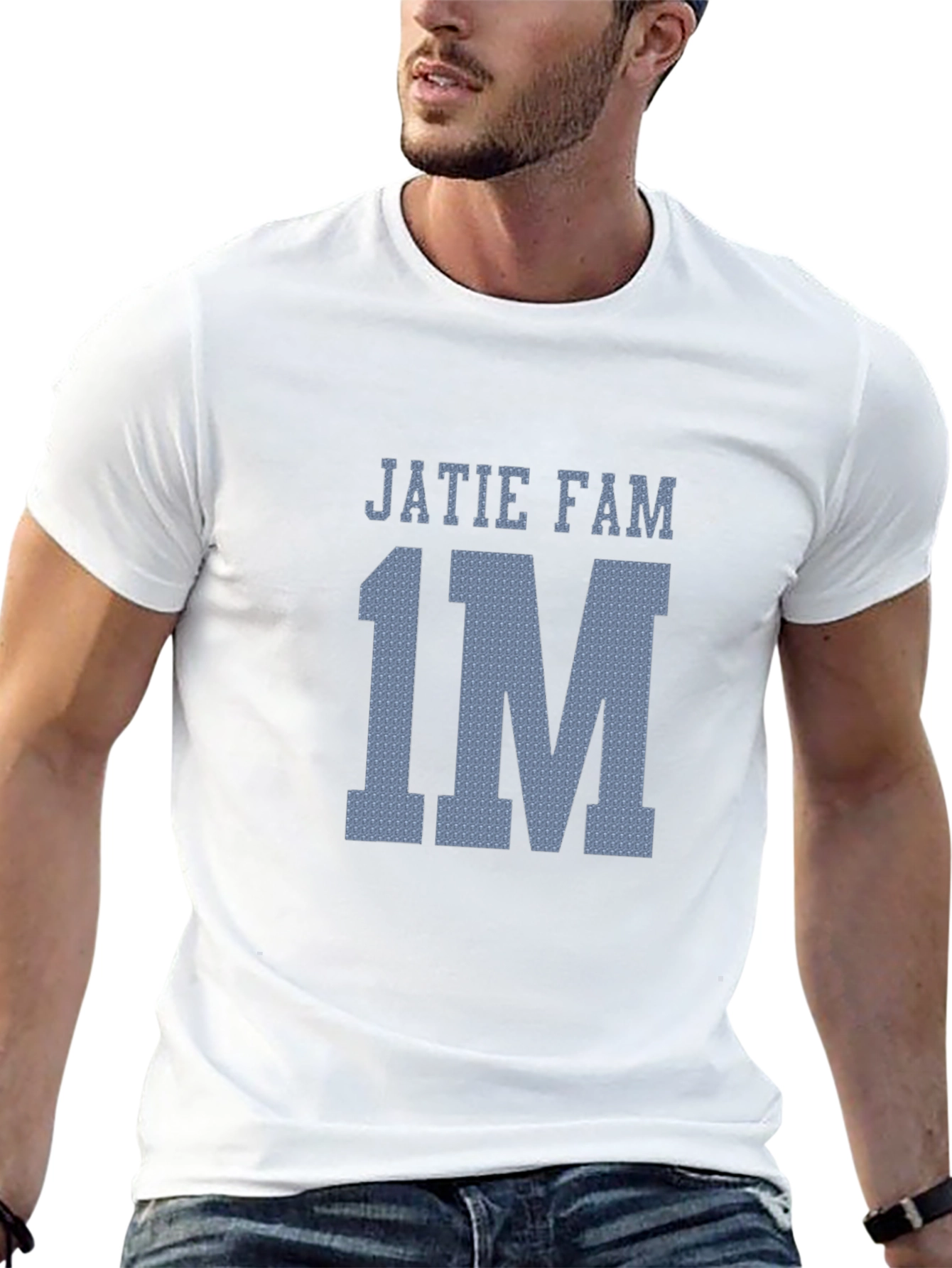 Jatie Fam 1M Graphic T-Shirt - Black Cotton Blend