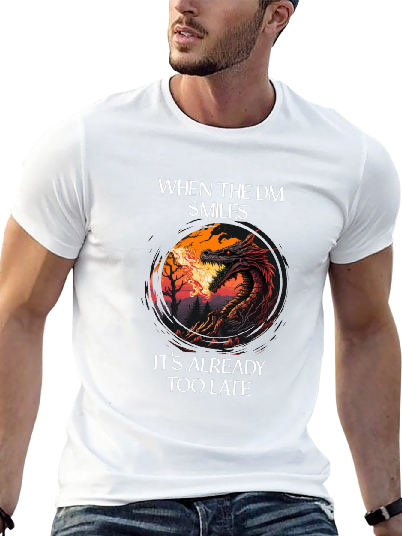 Dungeon Master Smile Graphic Tee - Gamer T-Shirt
