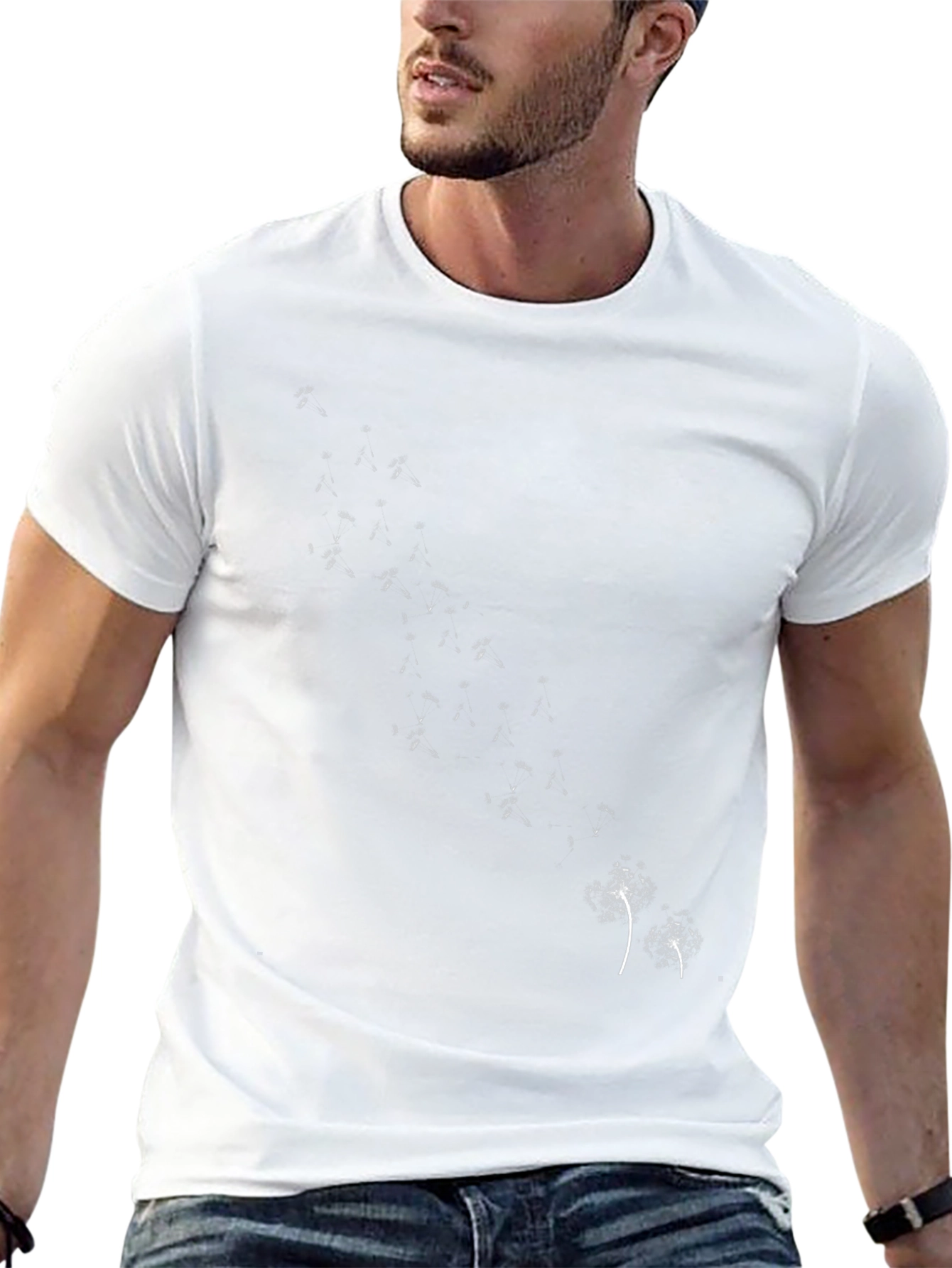 Dandelion Seed Graphic Black Tee