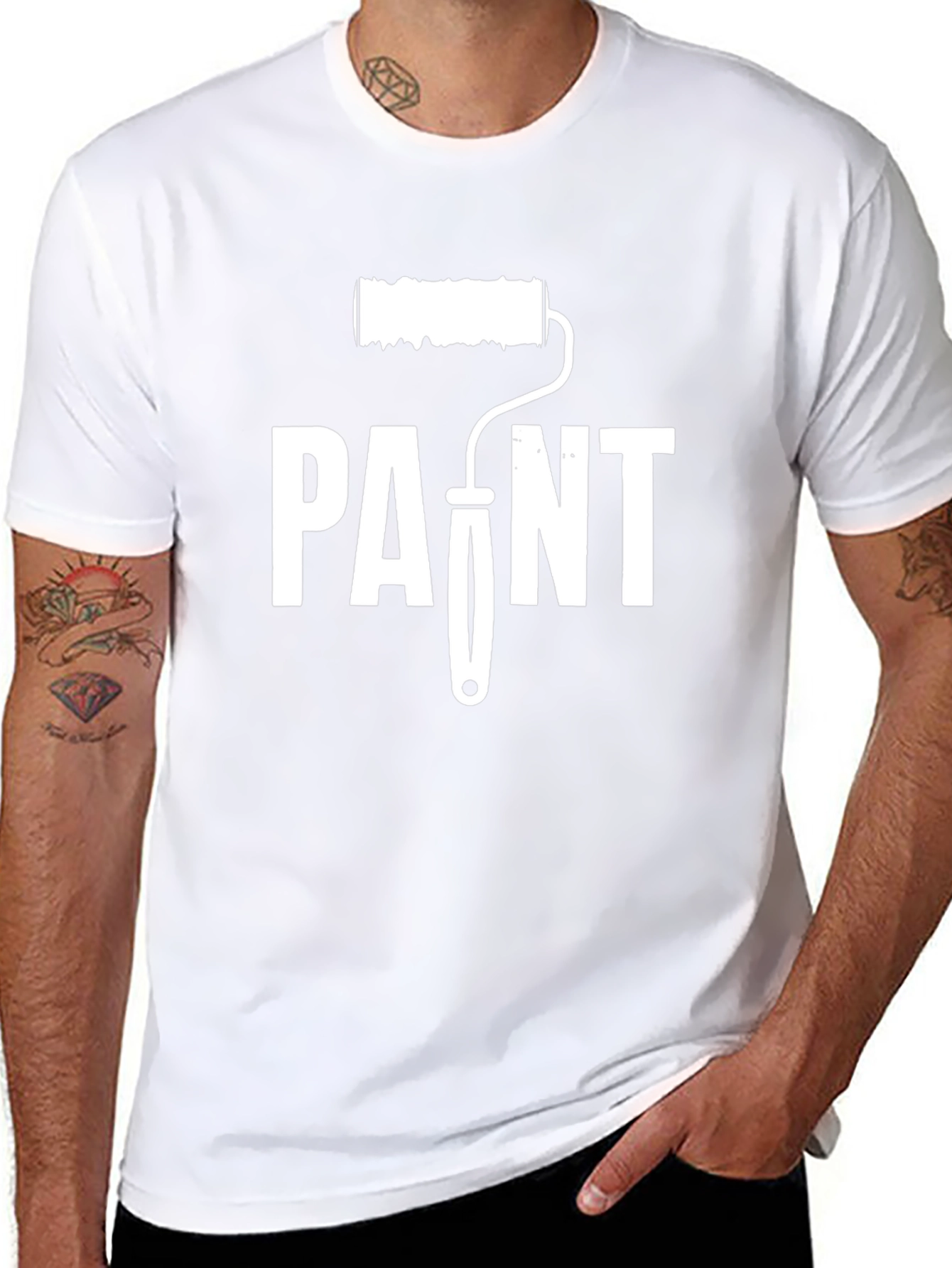 Paint Roller Graphic Tee - DIY Project T-Shirt