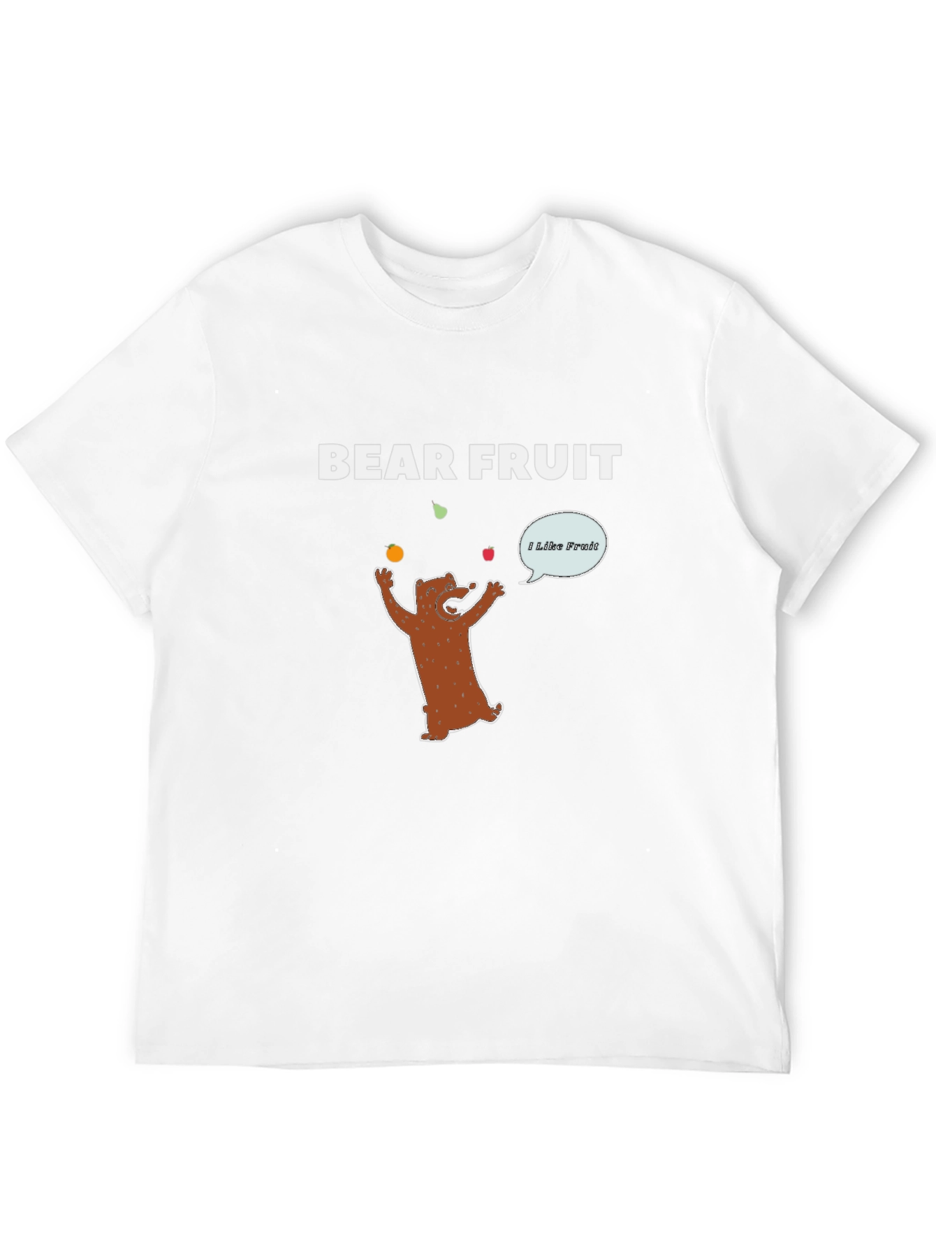 Bear Fruit Graphic Tee - Funny Cartoon Bear Juggling