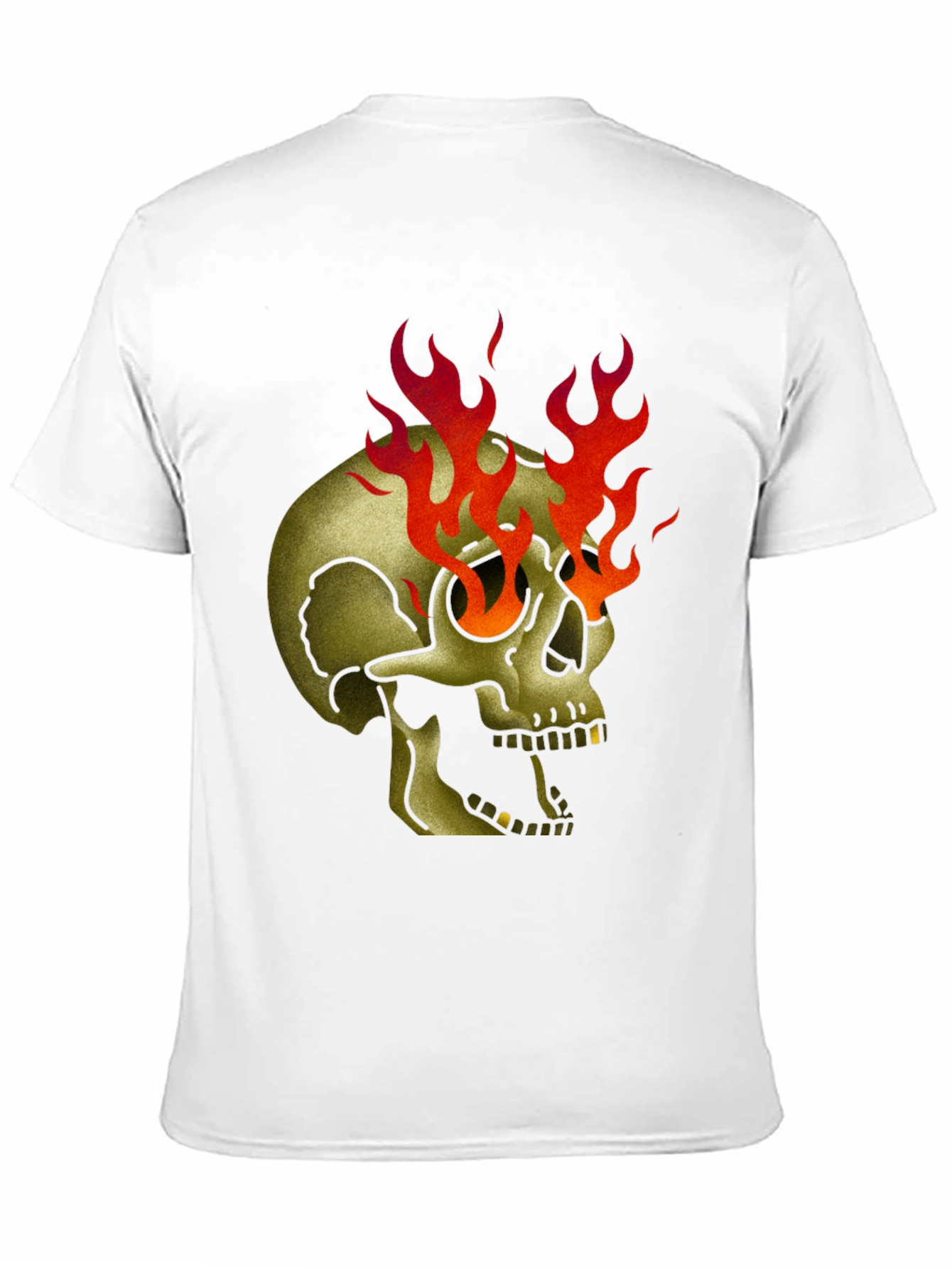 Flaming Skull Graphic T-Shirt - Bold & Edgy