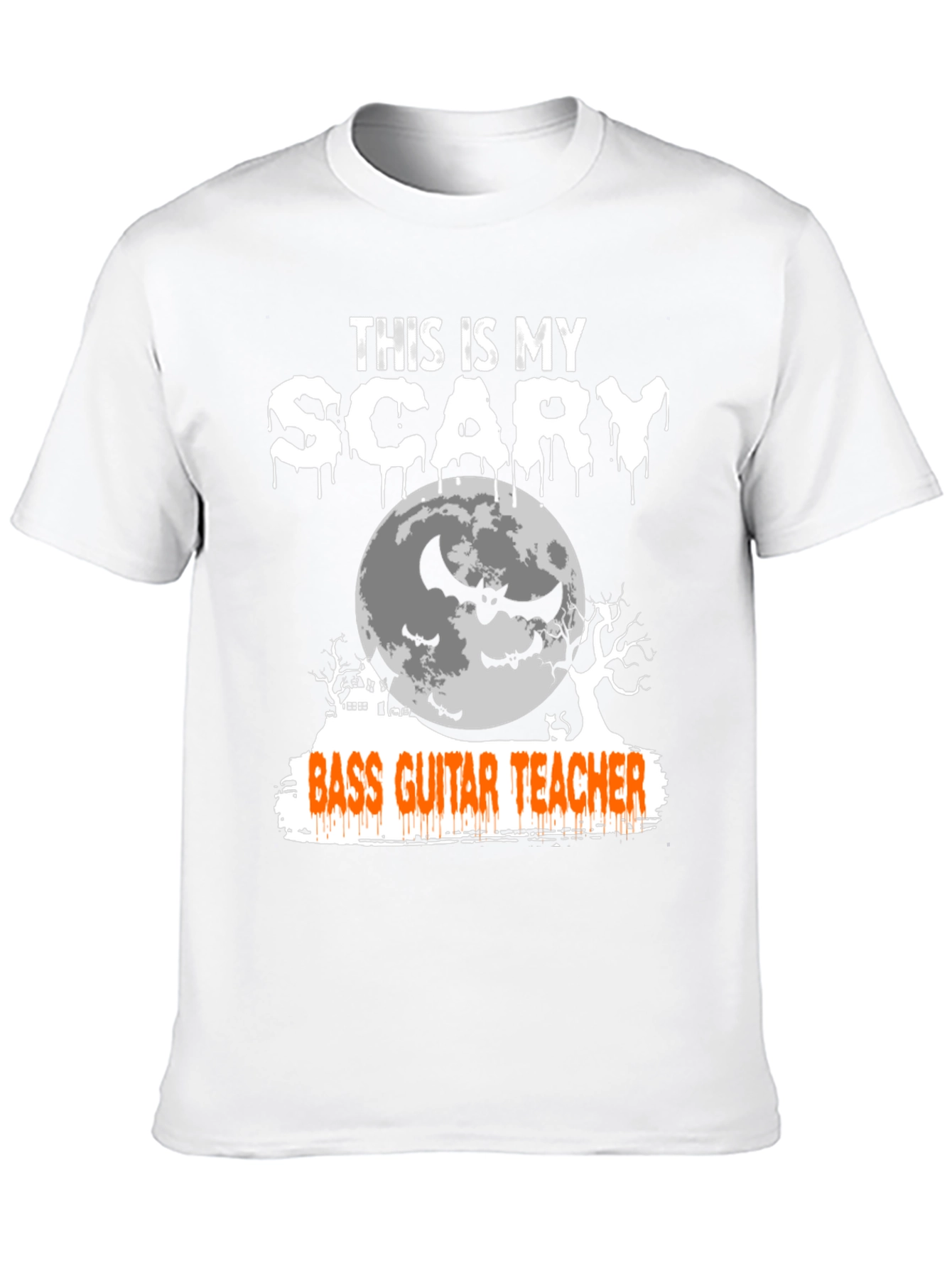 Scary Bass Guitar Teacher Halloween T-Shirt