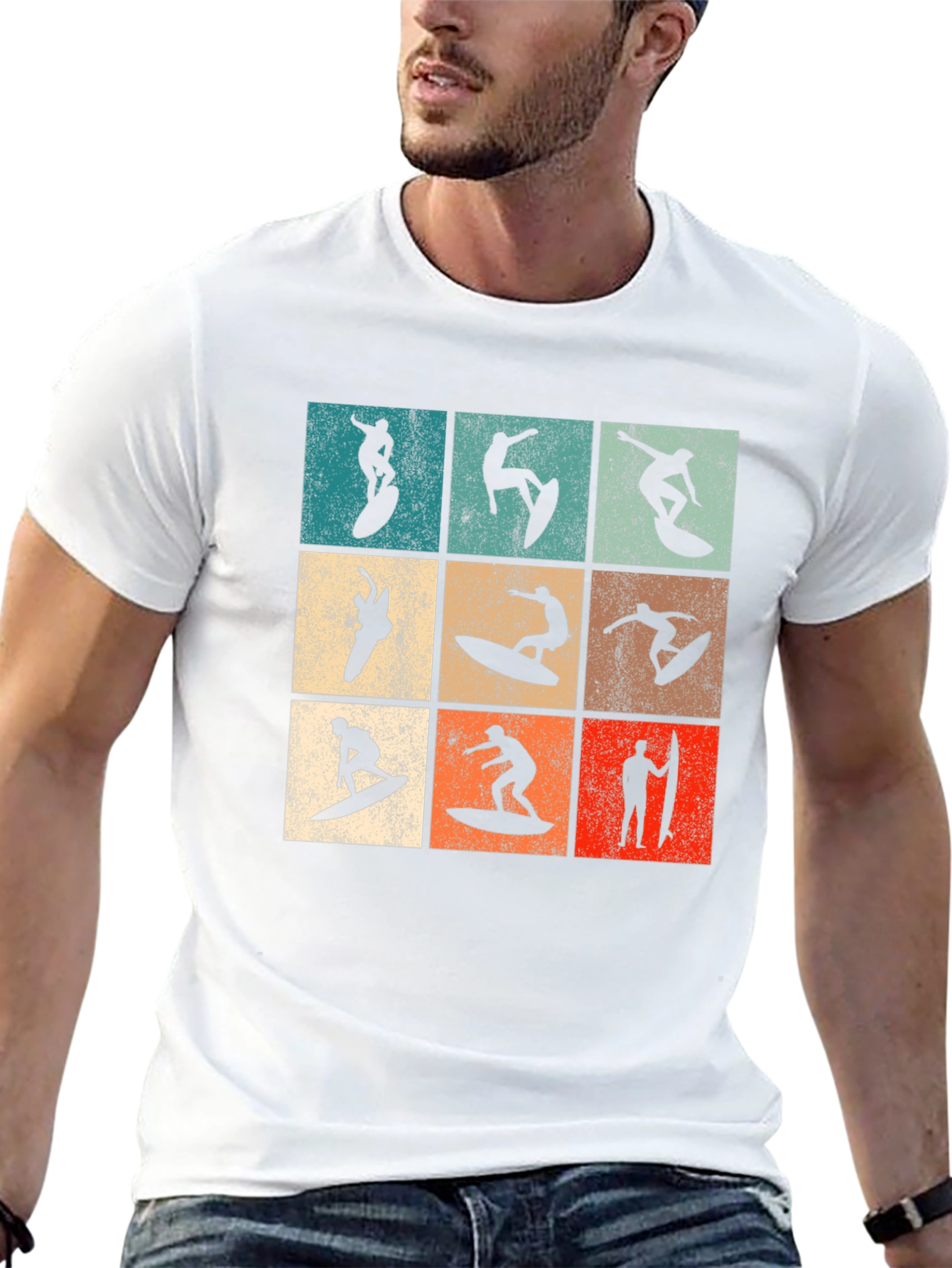 Retro Surfing Silhouette Tee
