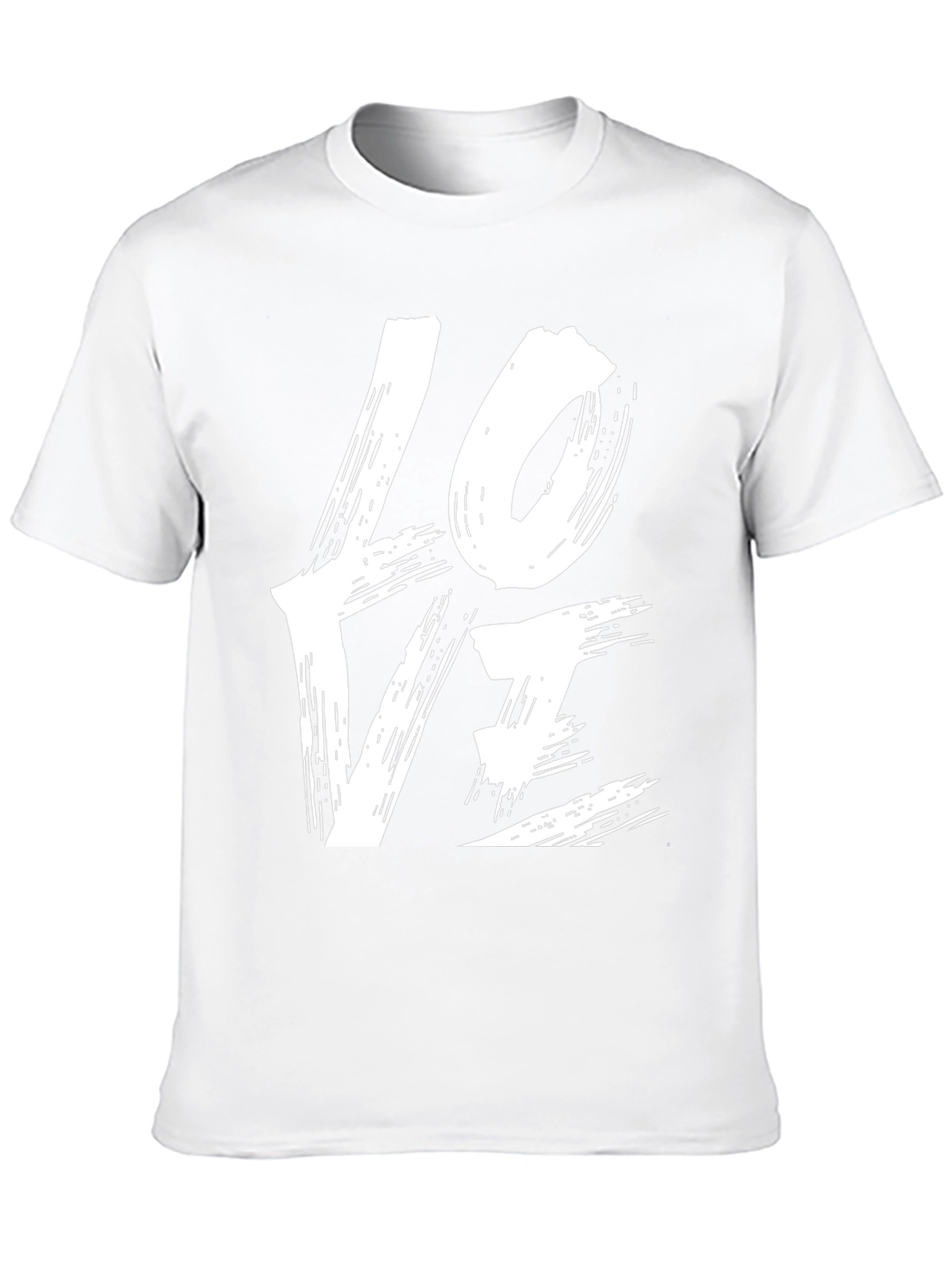 Love Brushstroke Graphic Tee - Black Casual Shirt