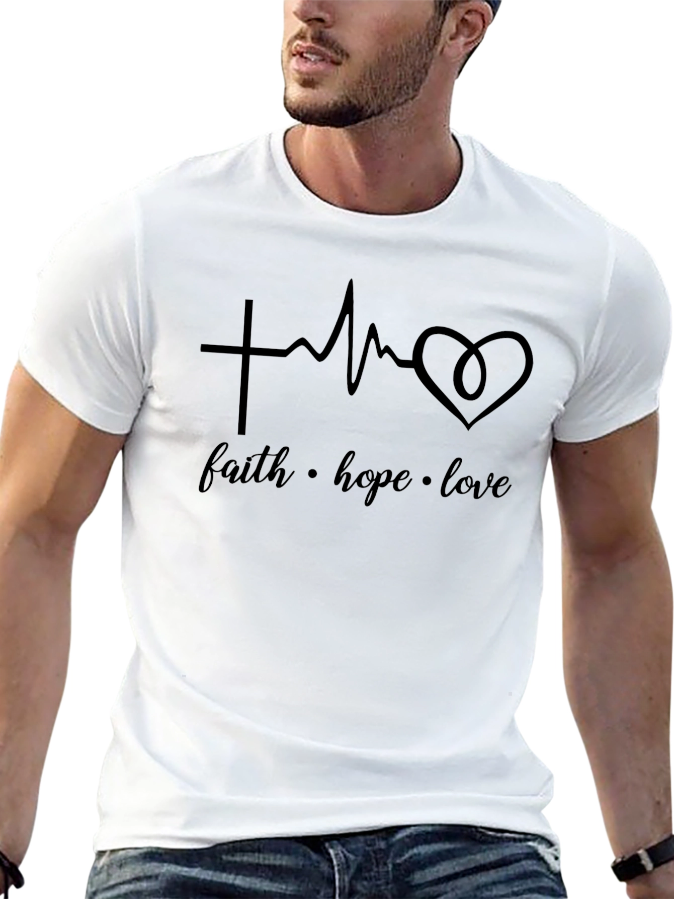 Faith Hope Love T-Shirt - Christian Graphic Tee