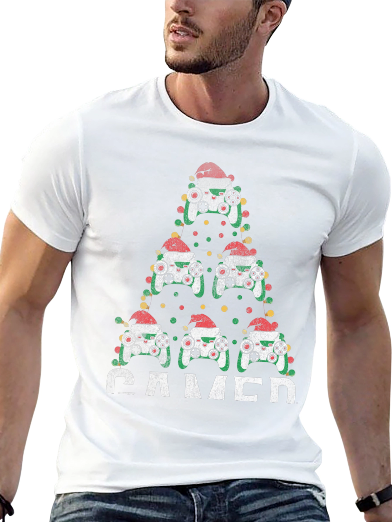 Gamer Christmas Tree Controller T-Shirt