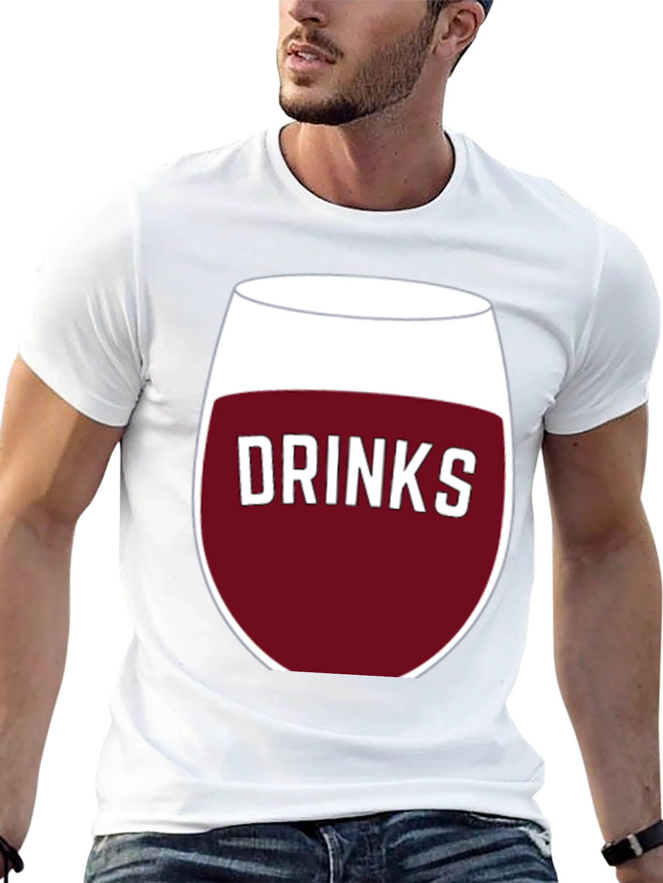 Drinks Wine Glass Graphic T-Shirt
