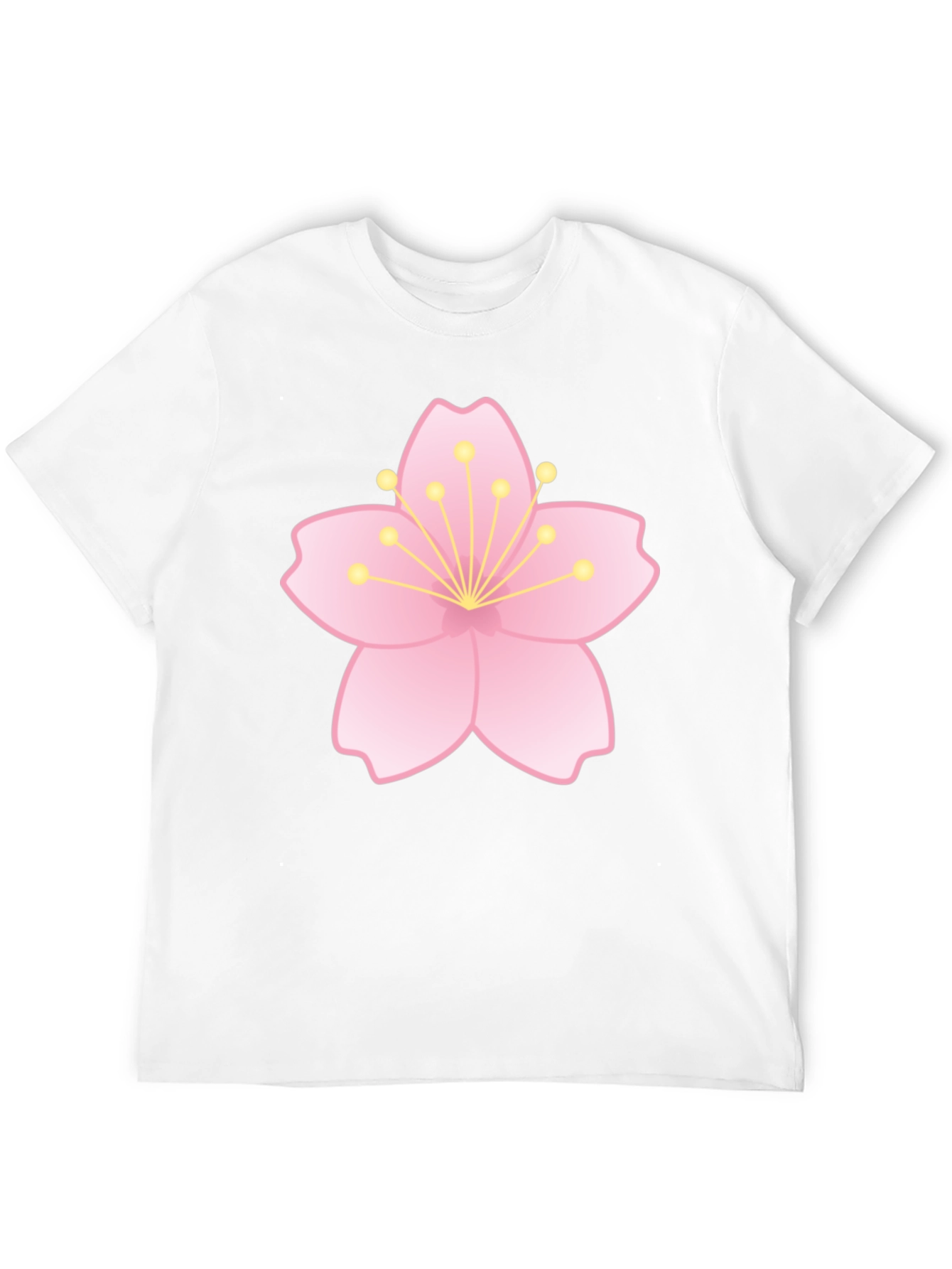 Sakura Blossom Graphic Tee - Black Cotton T-Shirt