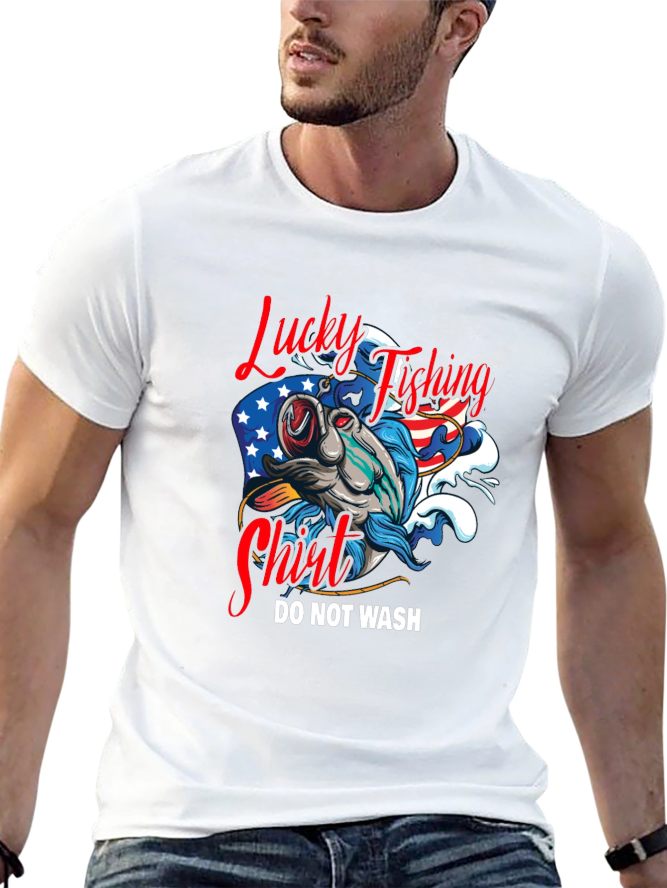 Lucky Fishing Shirt - Funny Graphic Tee