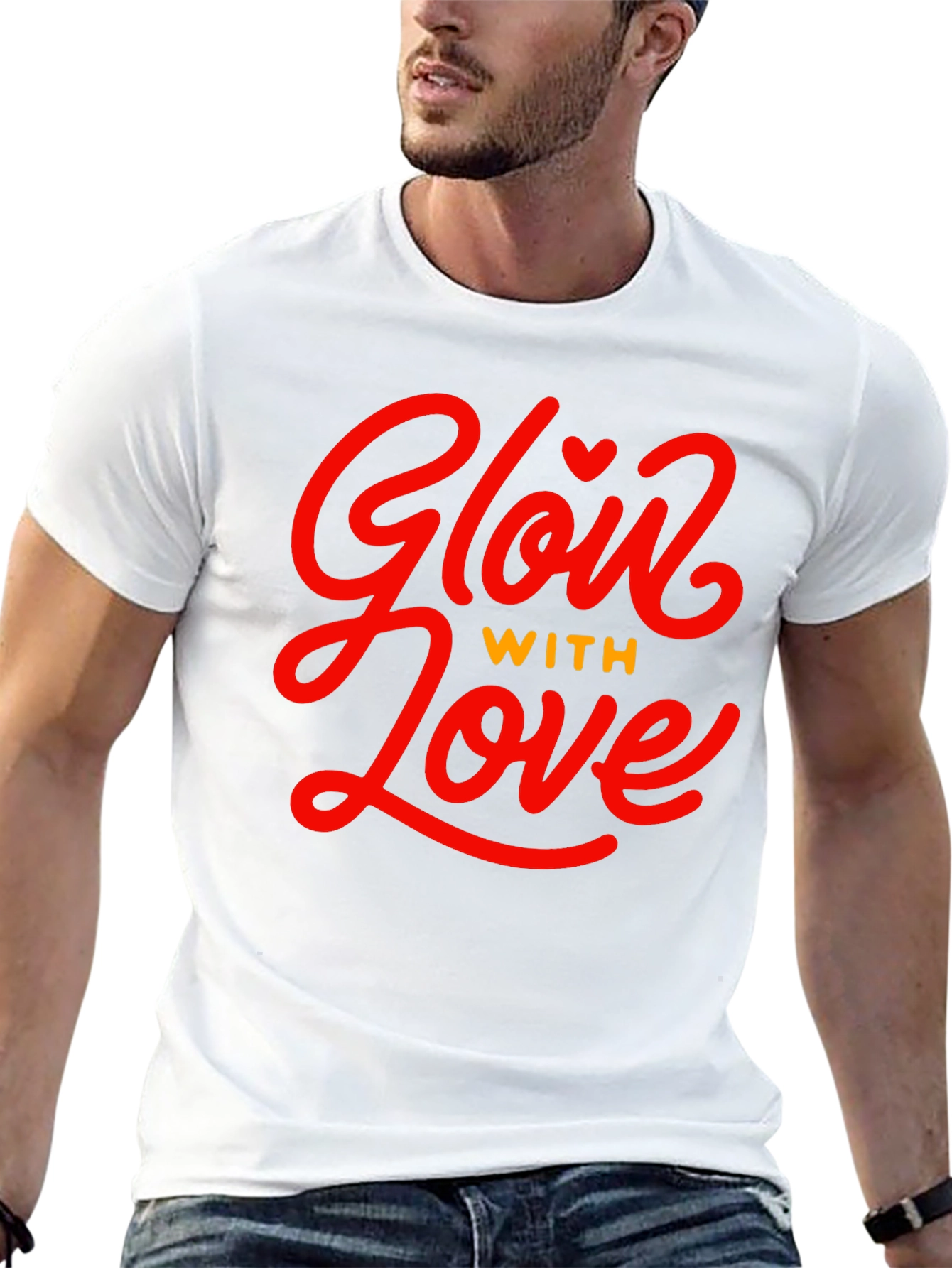 Glow With Love Black Graphic Tee