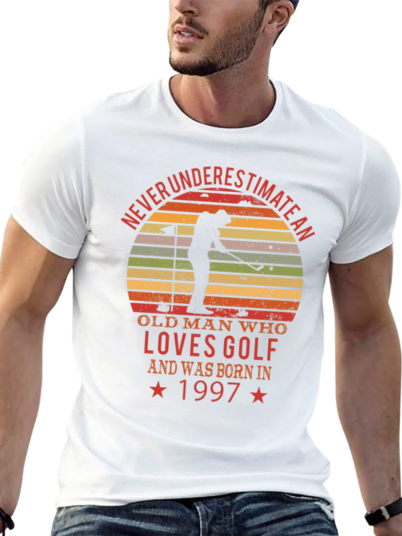 Never Underestimate an Old Man Who Loves Golf T-Shirt