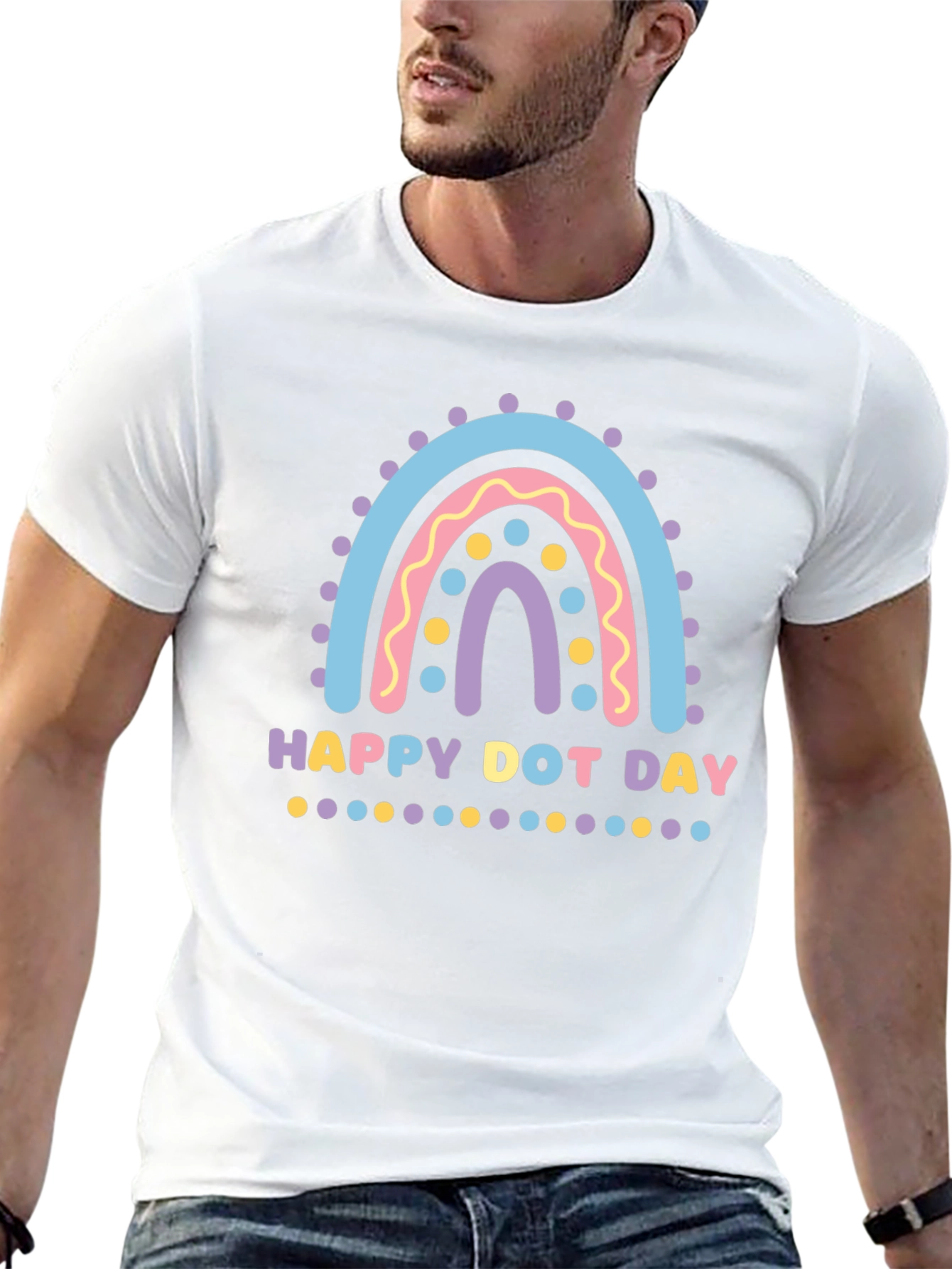 Happy Dot Day Rainbow Graphic Tee - Unisex
