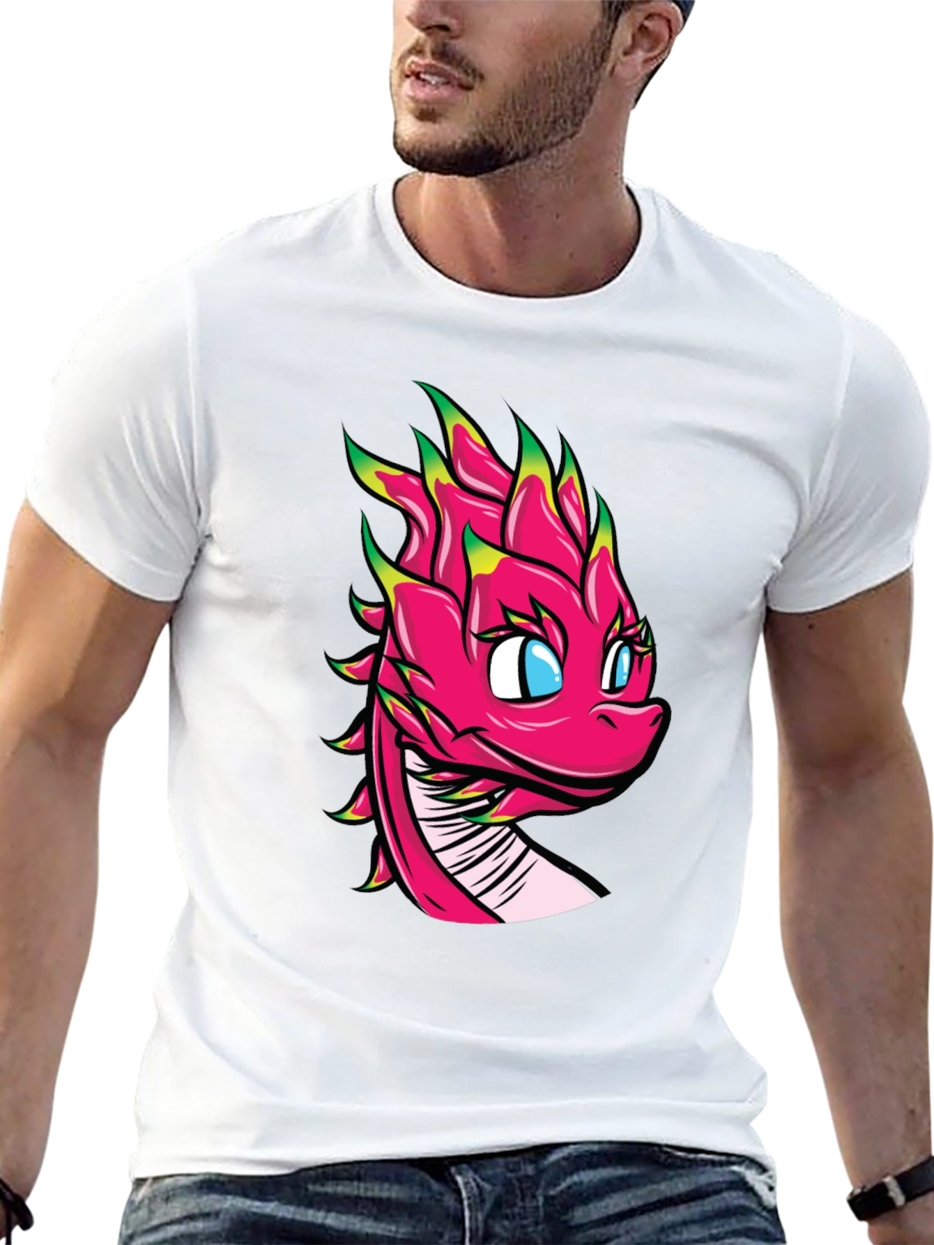 Dragon Fruit Graphic Tee - Cute Cartoon Dragon Shirt