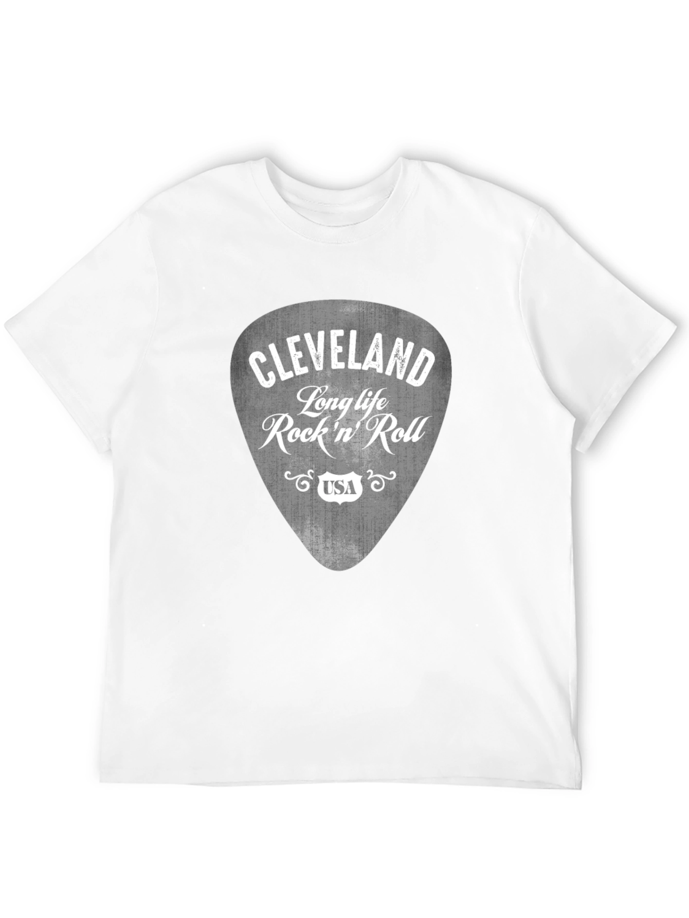 Cleveland Rock n Roll Guitar Pick Graphic T-Shirt