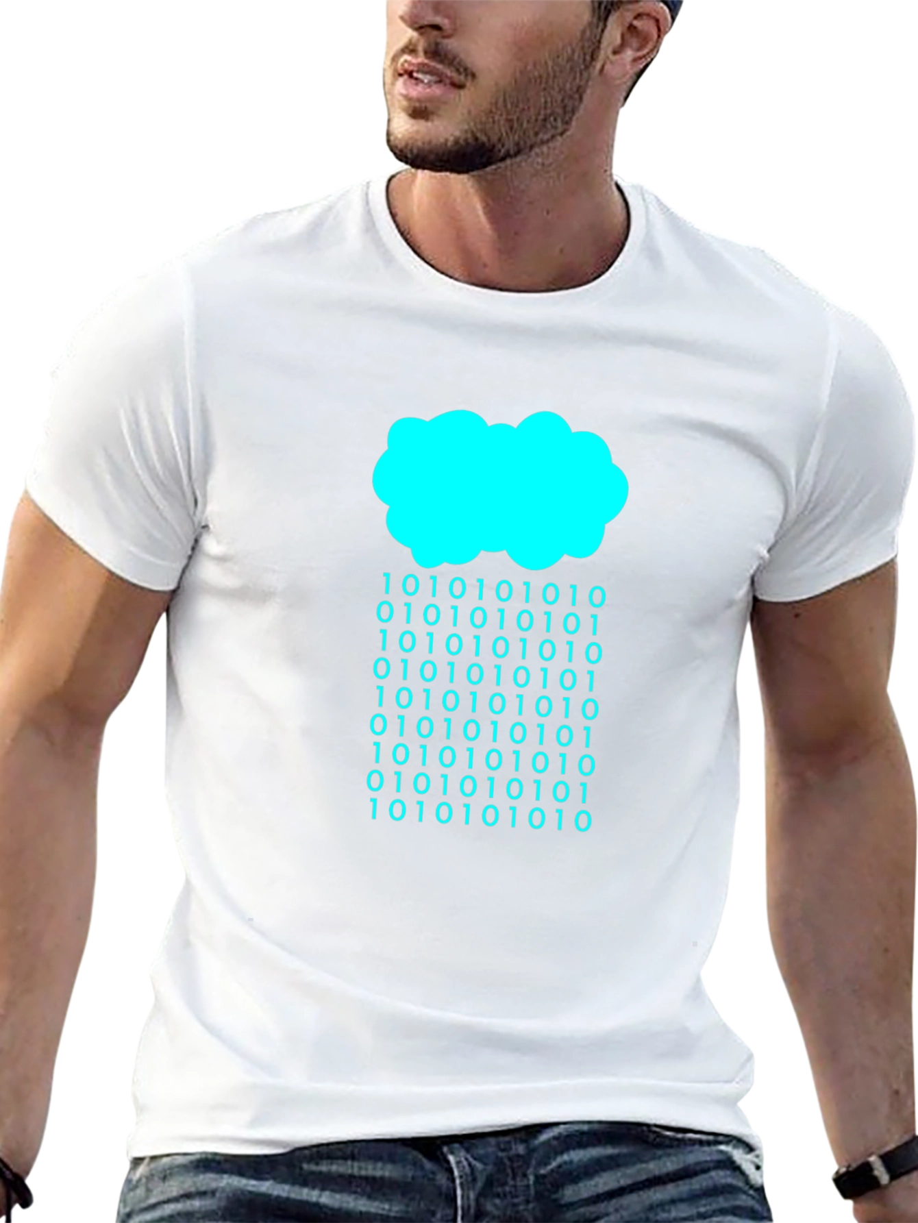 Binary Cloud T-Shirt - Tech Inspired Graphic Tee