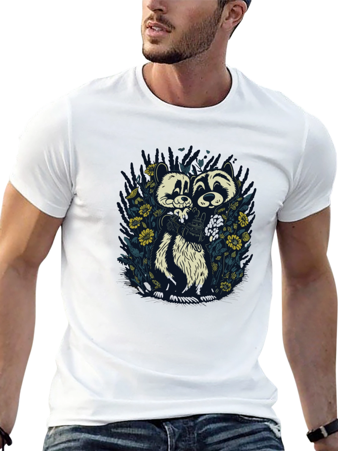 Cute Raccoon Duo Graphic Tee