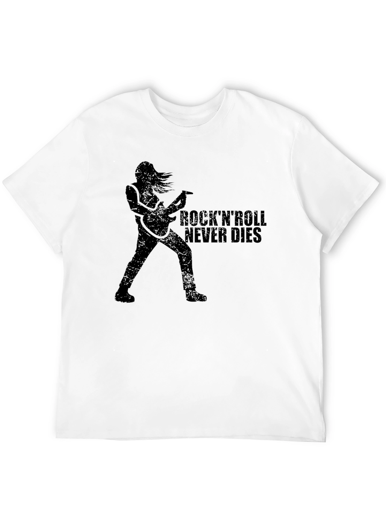 RocknRoll Never Dies T-Shirt - Black Graphic Tee