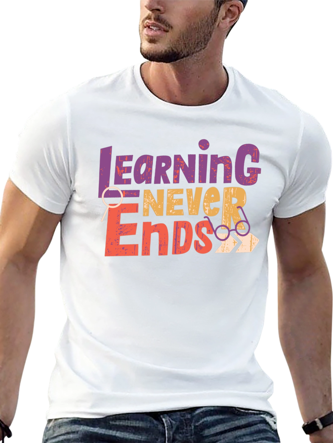 Learning Never Ends Graphic Tee
