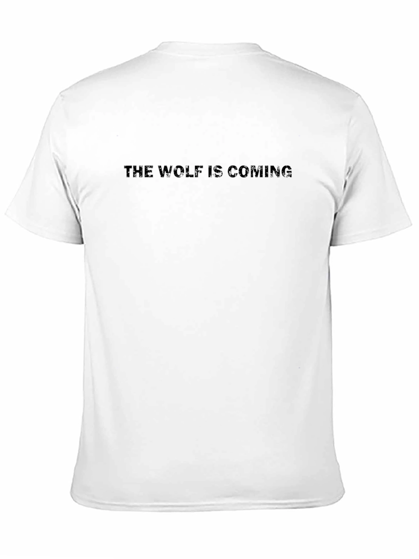 Mens Black The Wolf Is Coming T-Shirt