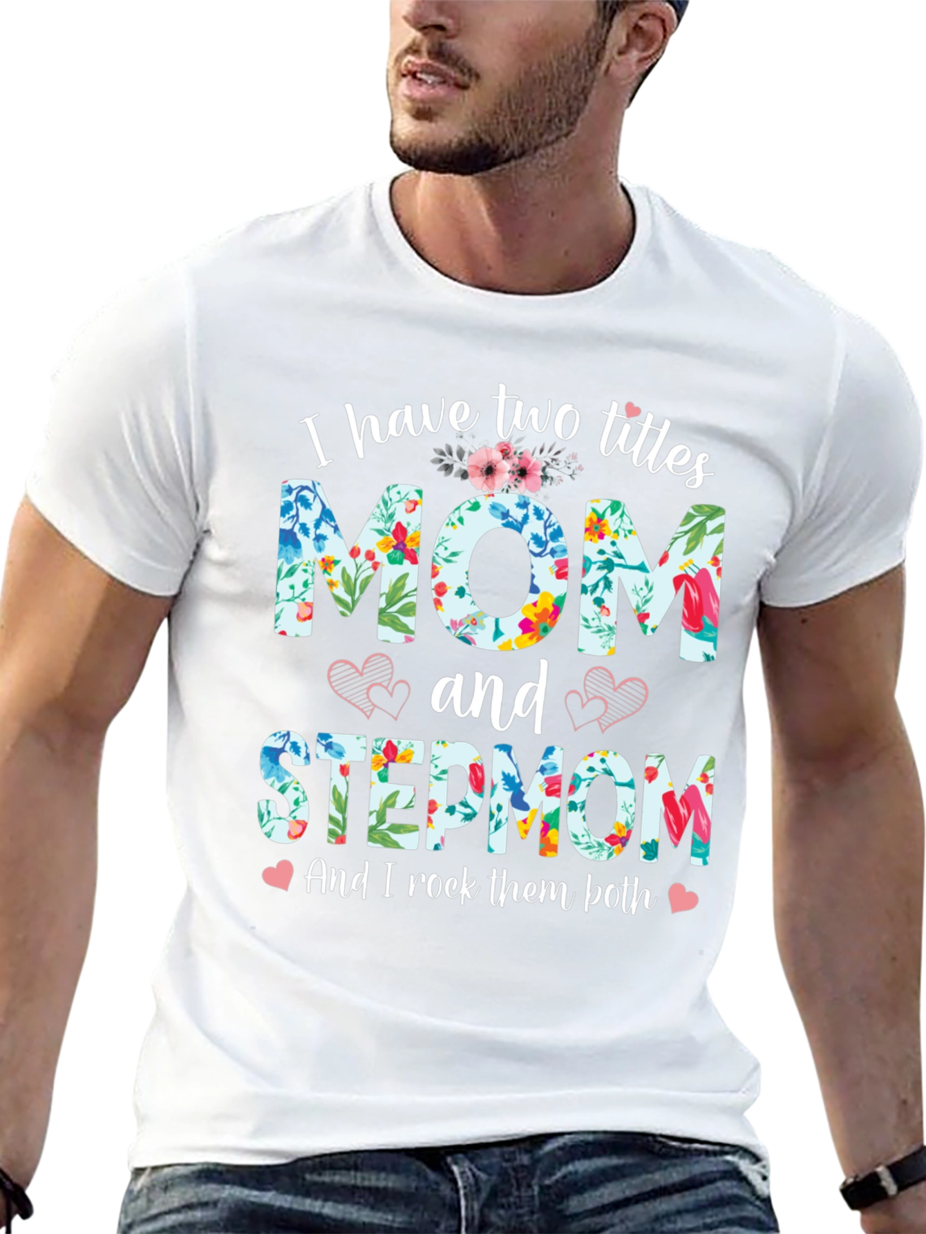 Mom and Stepmom Floral T-Shirt